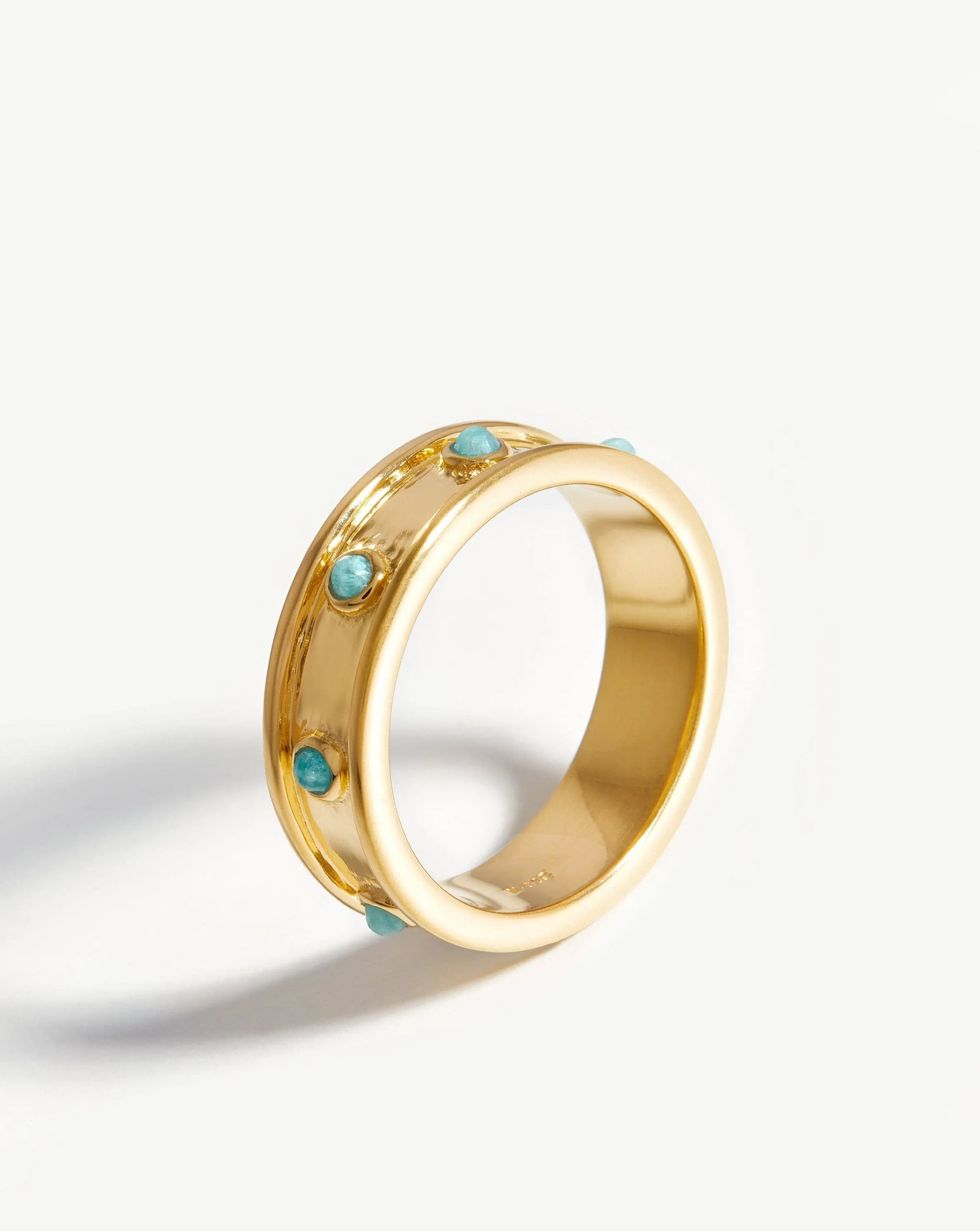 Calima Ring | 18ct Gold Vermeil/Amazonite