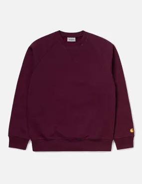 Carhartt-WIP Chase Sweatshirt - Bordeaux/Gold