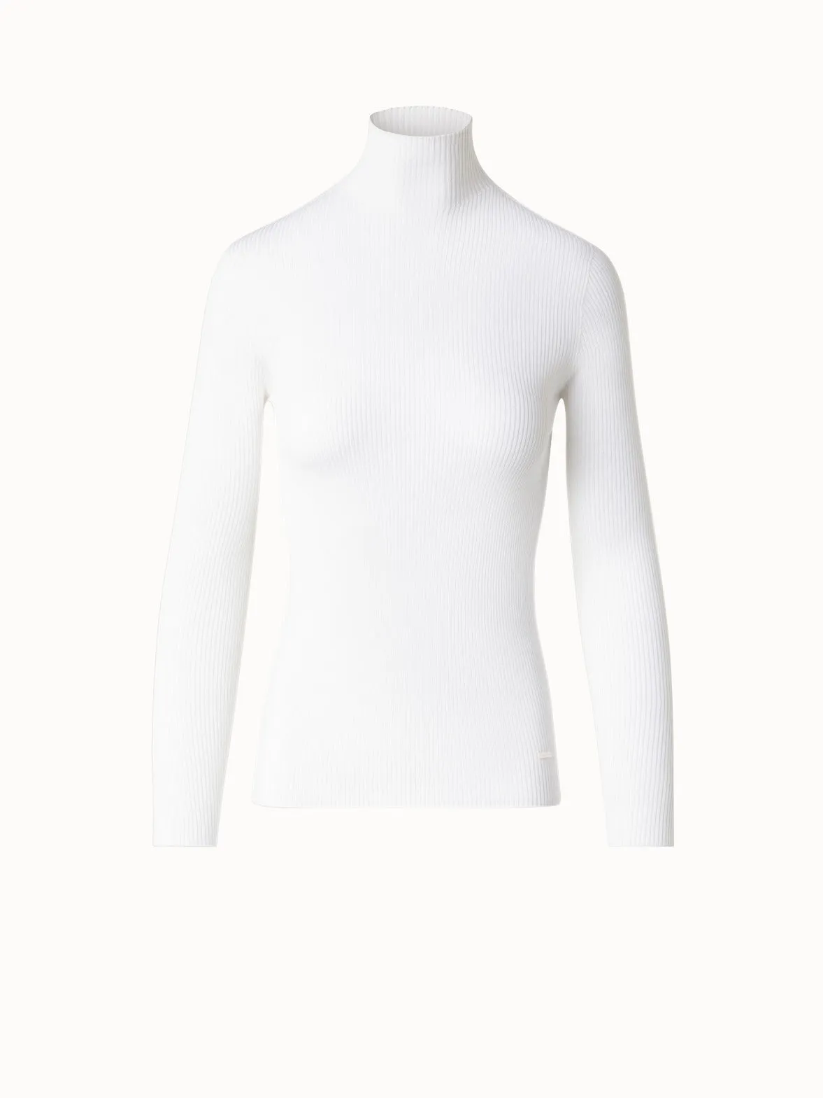 Cashmere Silk Mock Neck Sweater