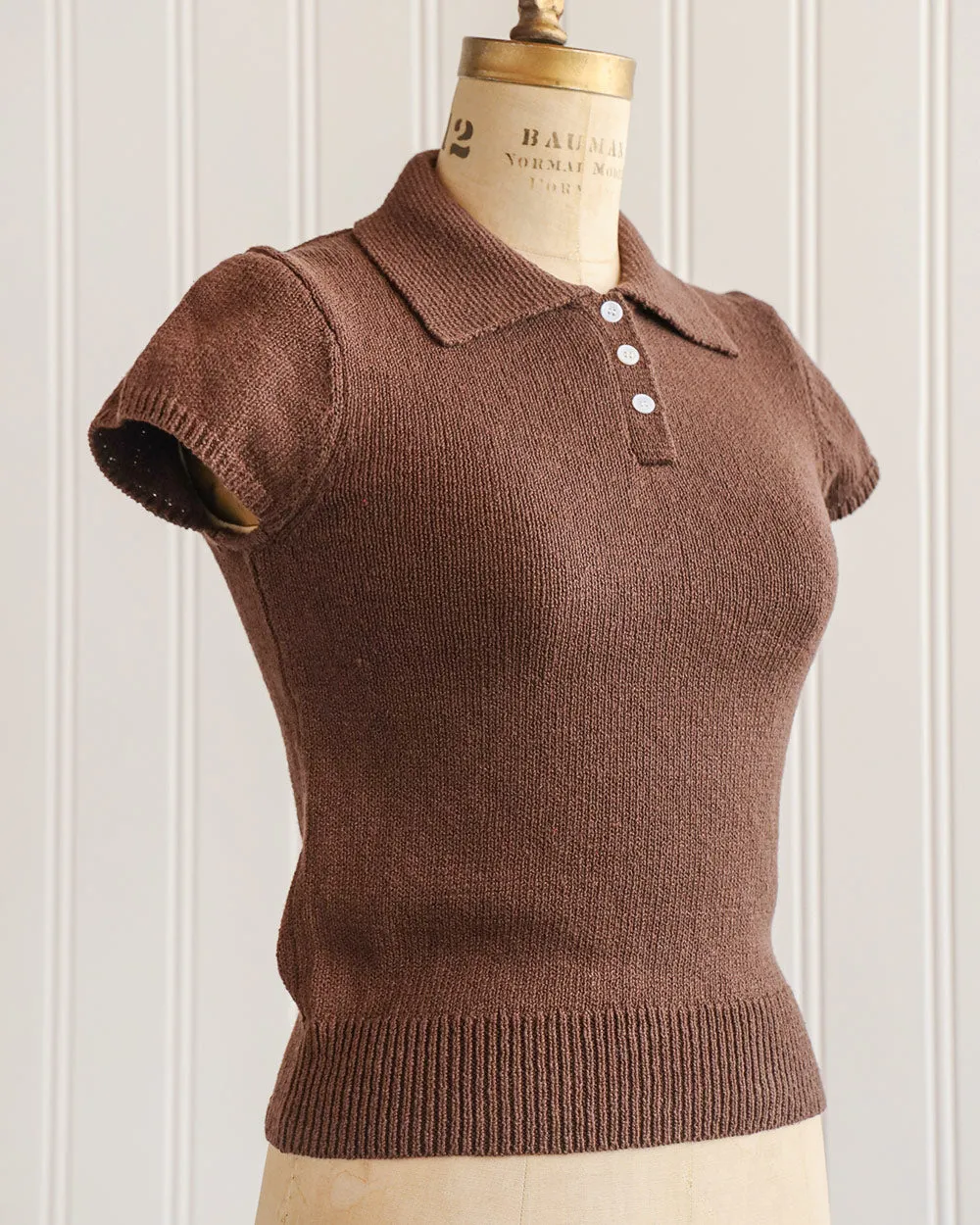 Cassandra Knit Top - Brown