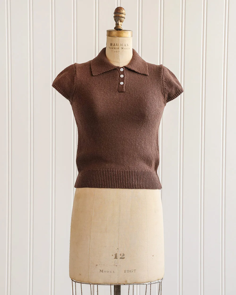 Cassandra Knit Top - Brown