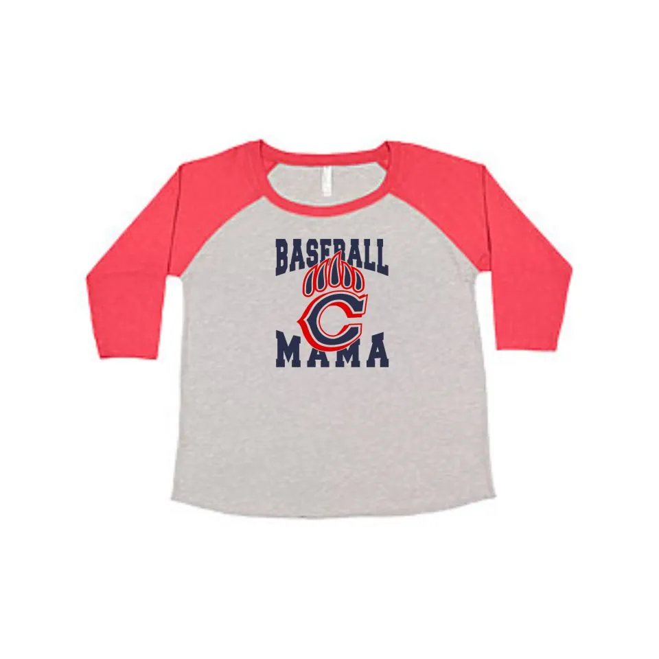 Chap Curvy Ladies Baseball Mama Raglan- Matte or Glitter