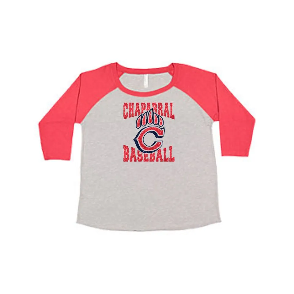 Chap Curvy Ladies Baseball Mama Raglan- Matte or Glitter