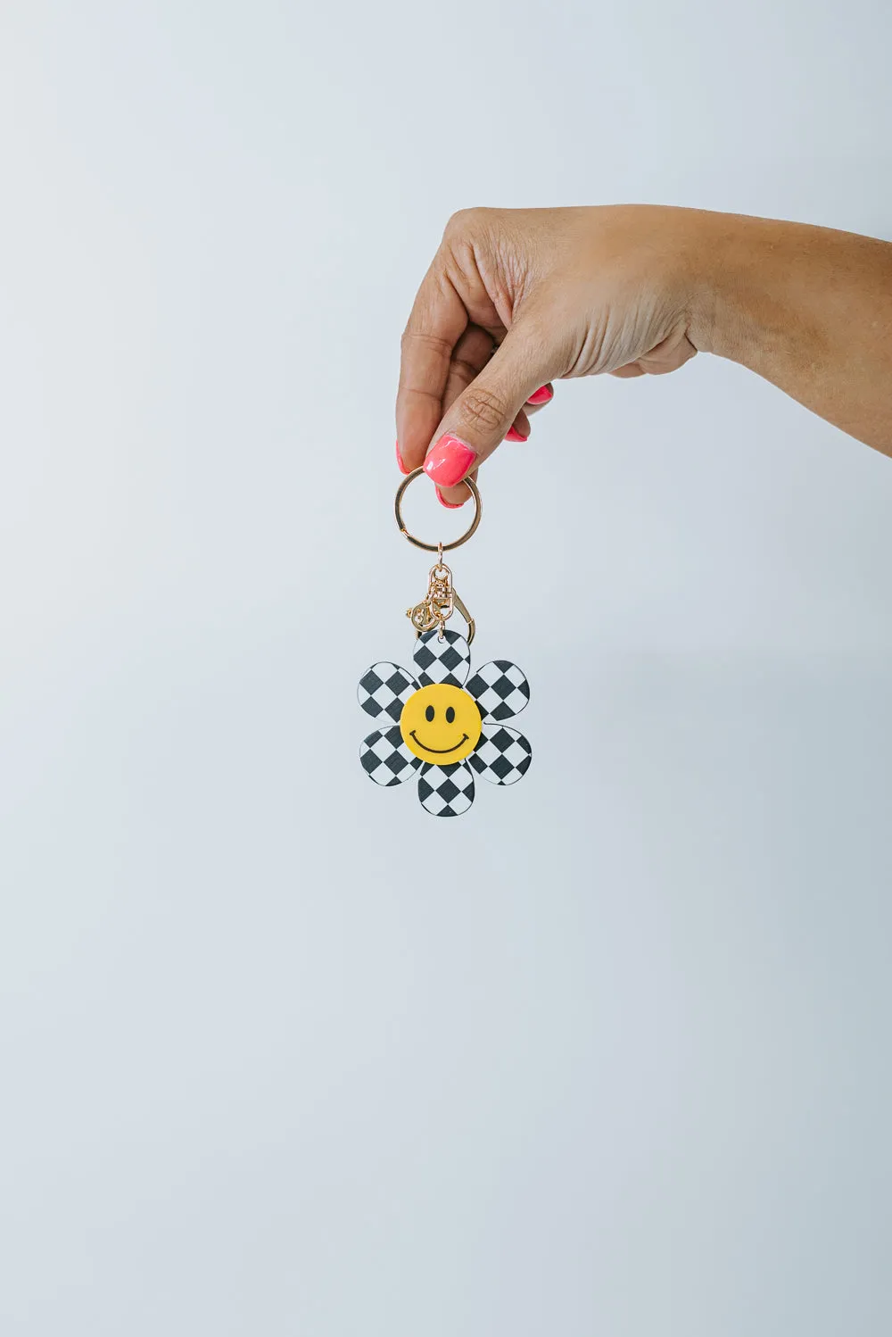 Checkered Sunflower Keychain, Multi