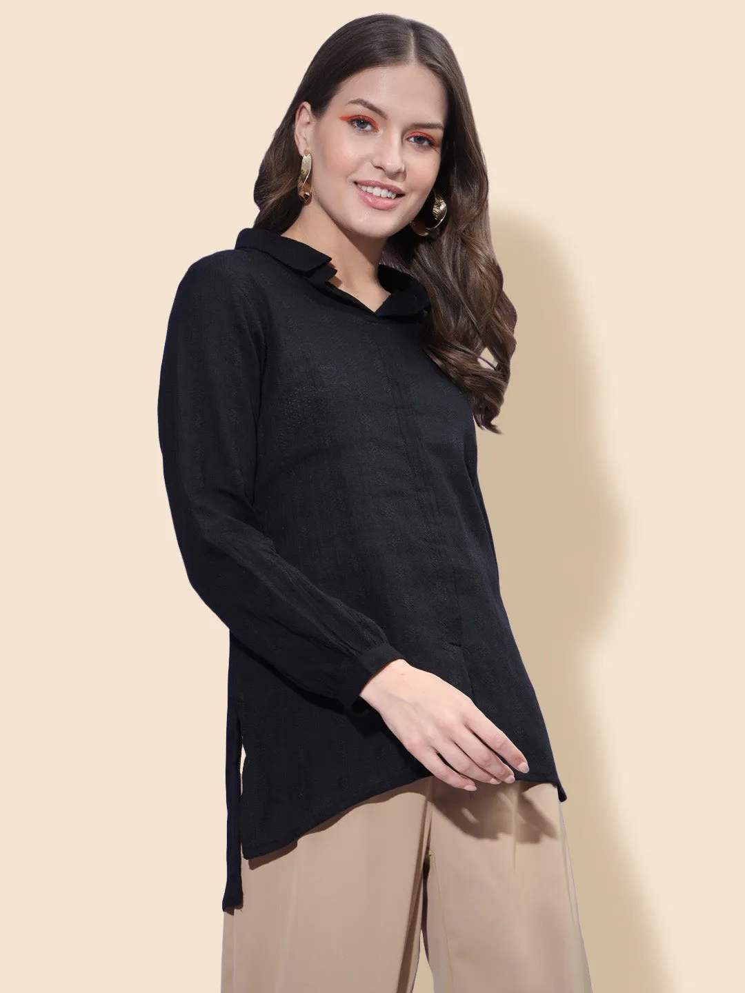 Classic Black Cotton Shirt