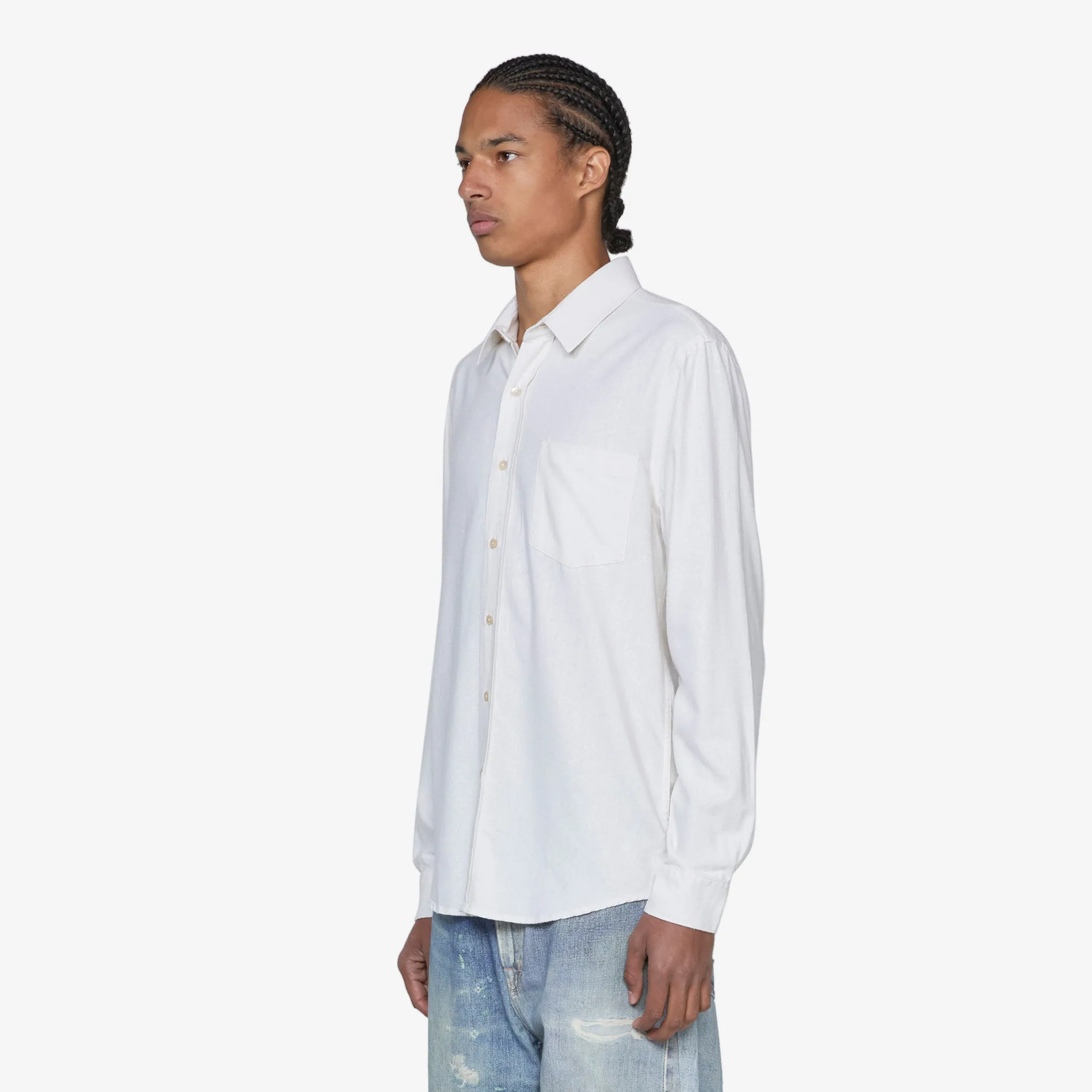 Classic Shirt White Silk