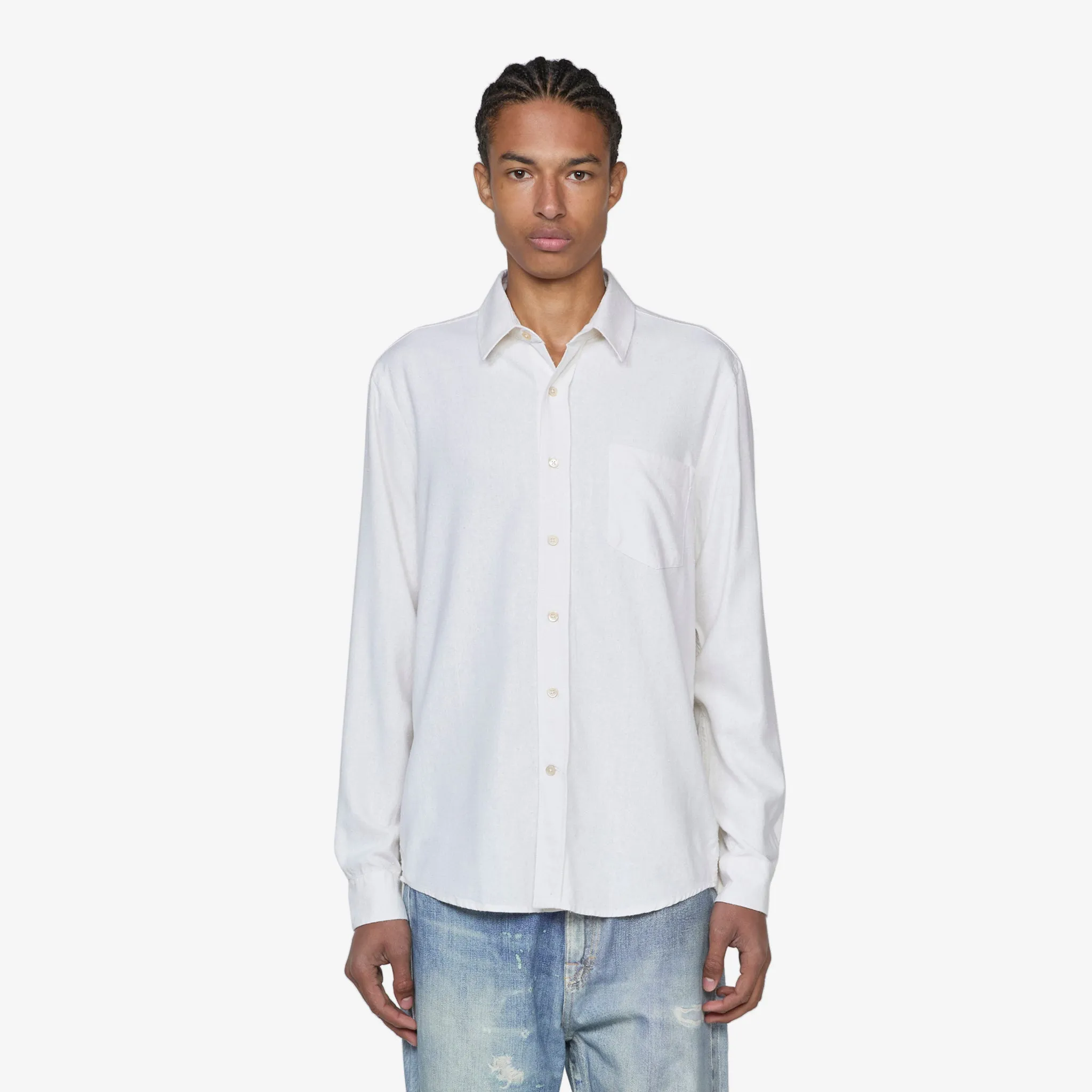 Classic Shirt White Silk