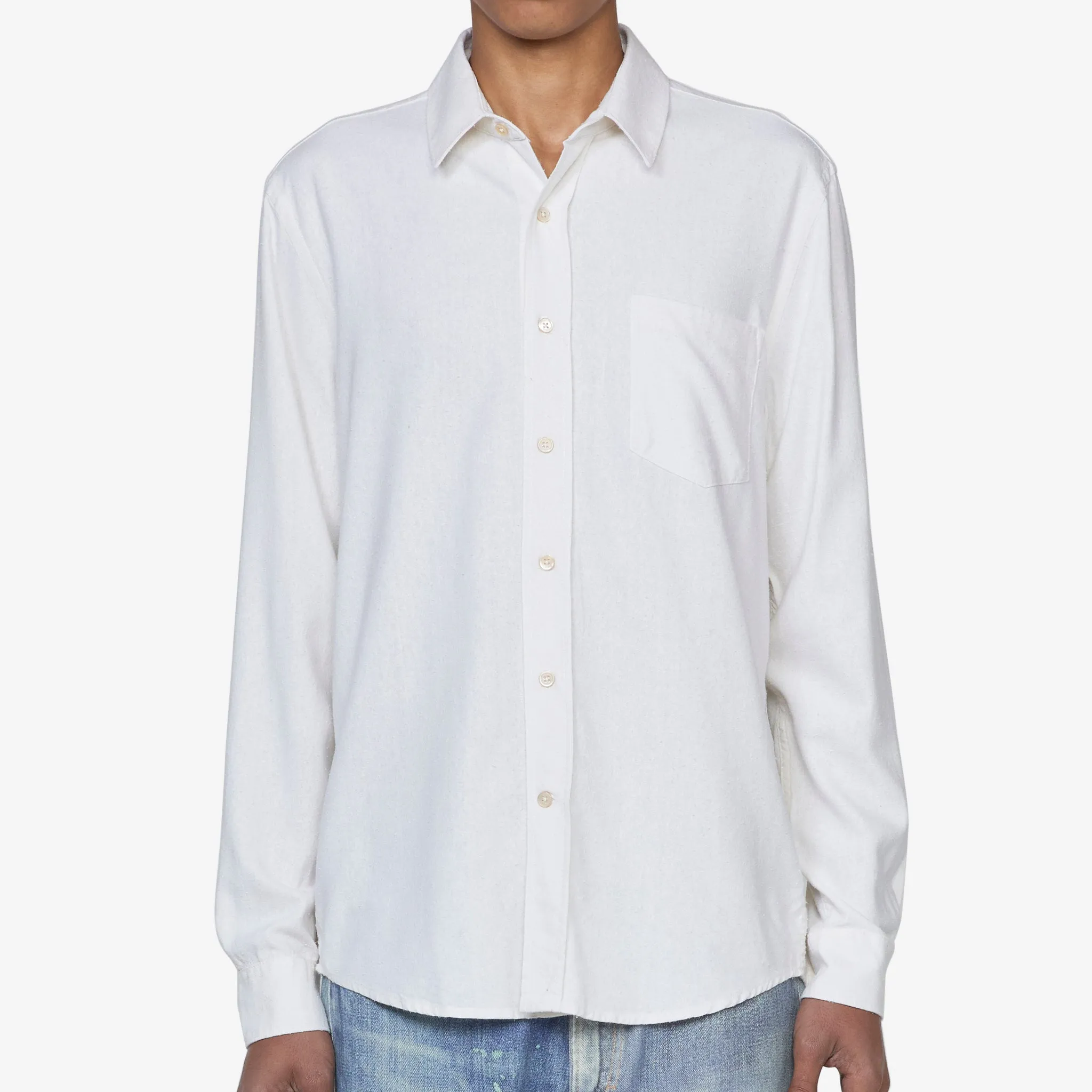 Classic Shirt White Silk