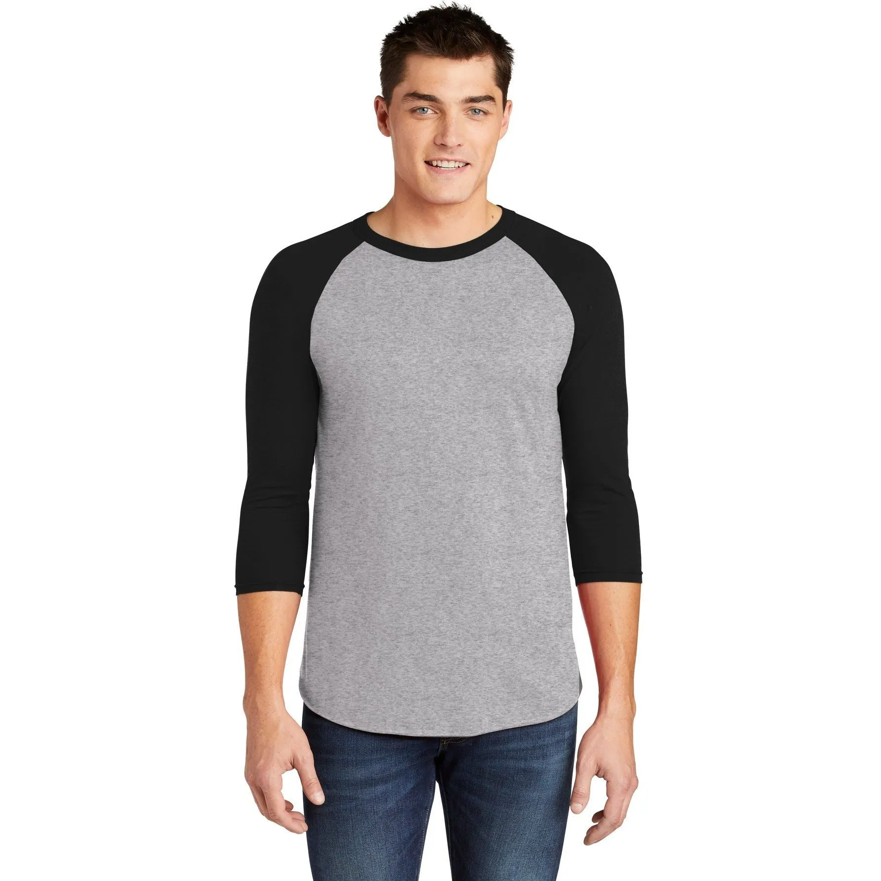 CLOSEOUT - American Apparel Poly-Cotton 3/4-Sleeve Raglan T-Shirt