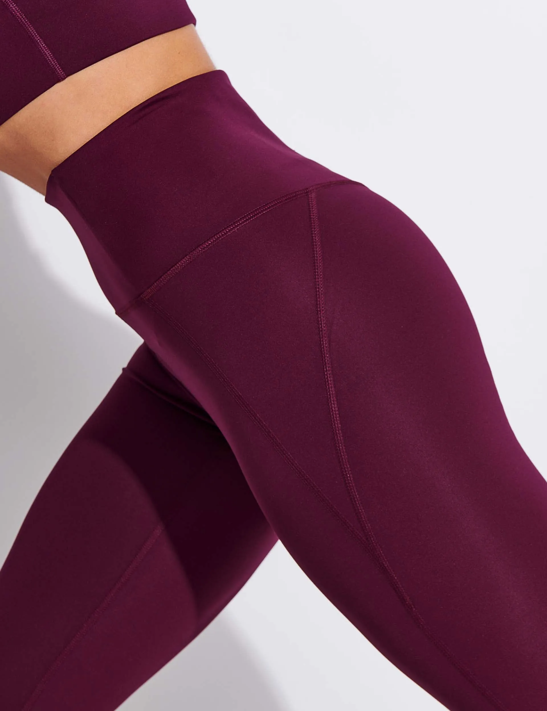 Compressive High Waisted Legging - Plum