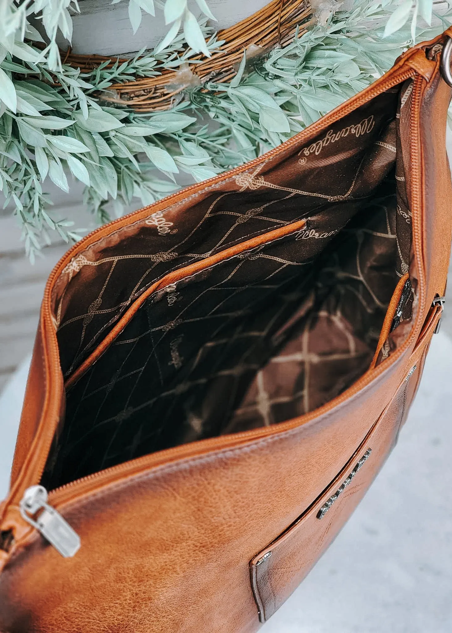 Concealed Carry Oversized Hobo Brown Handbag