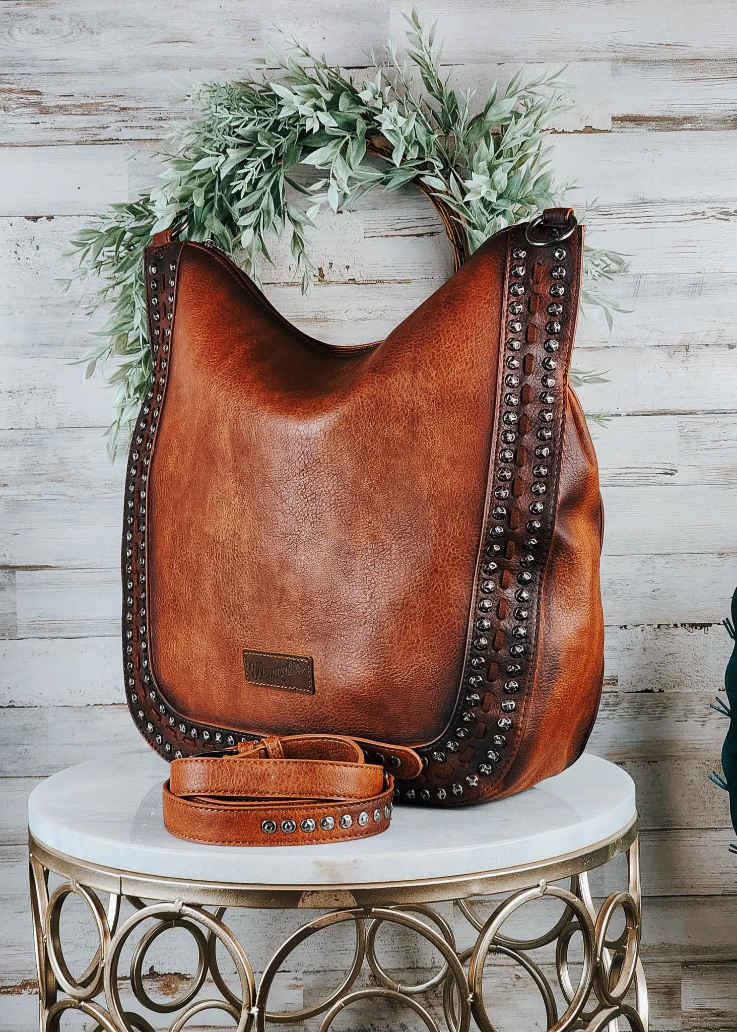 Concealed Carry Oversized Hobo Brown Handbag