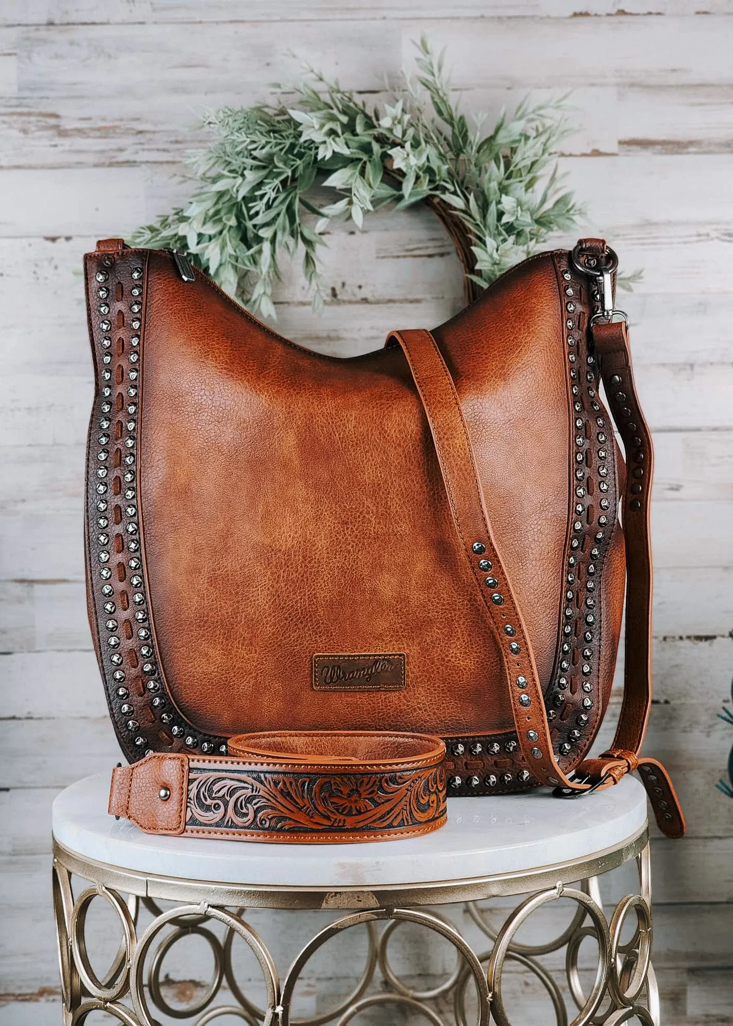 Concealed Carry Oversized Hobo Brown Handbag