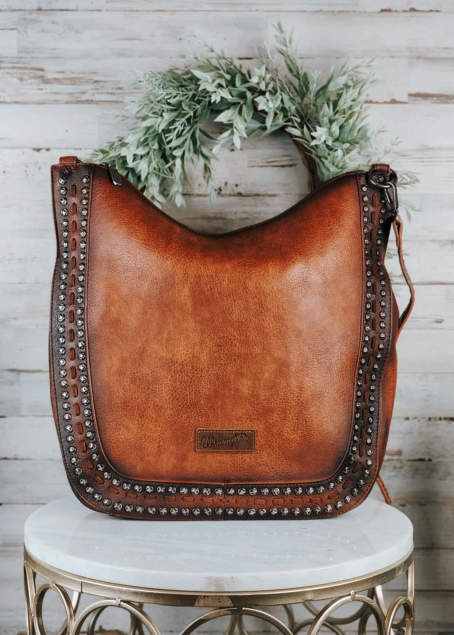 Concealed Carry Oversized Hobo Brown Handbag