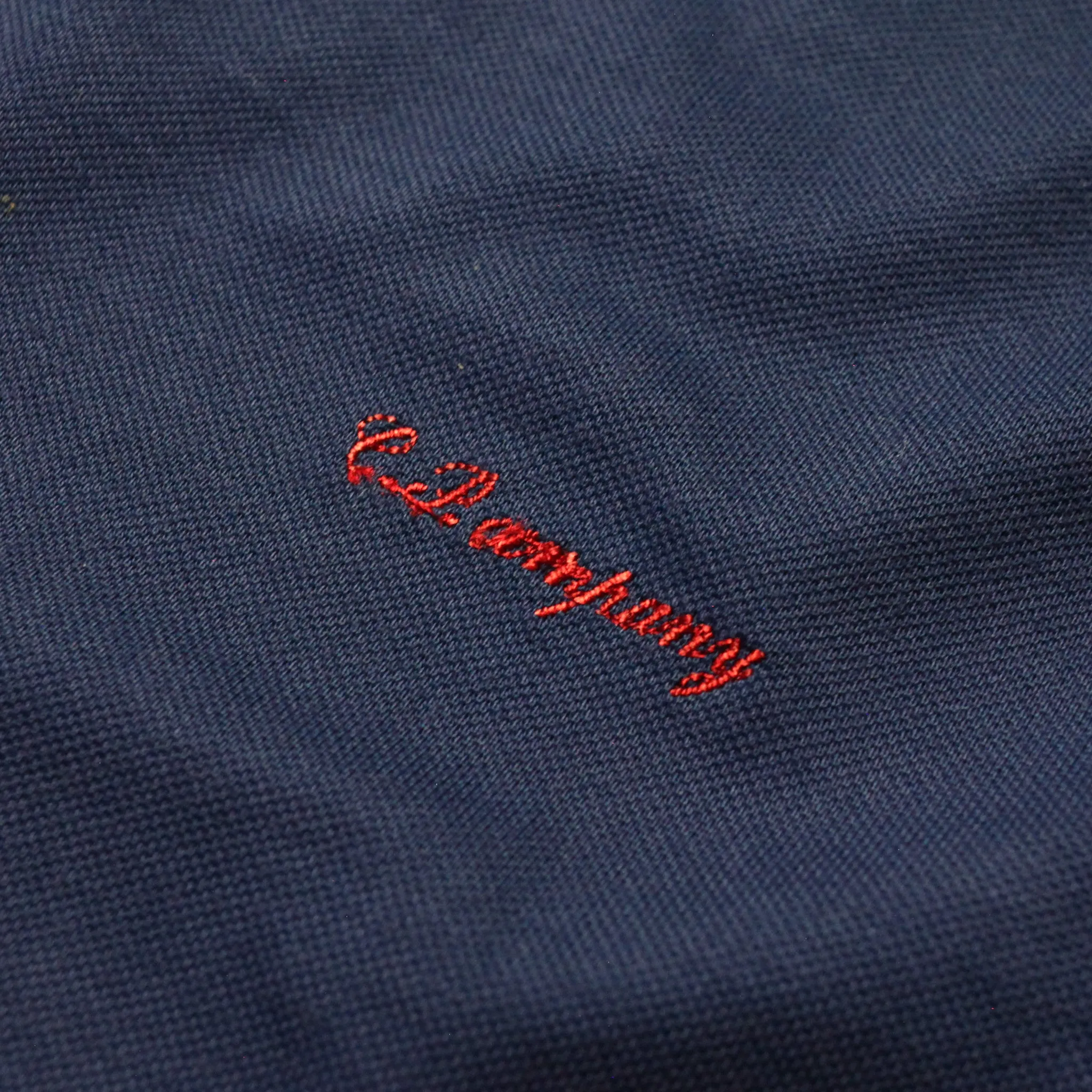 CP Company Ideas From Massimo Osti Blue Short Sleeve Polo Shirt circa 1980's