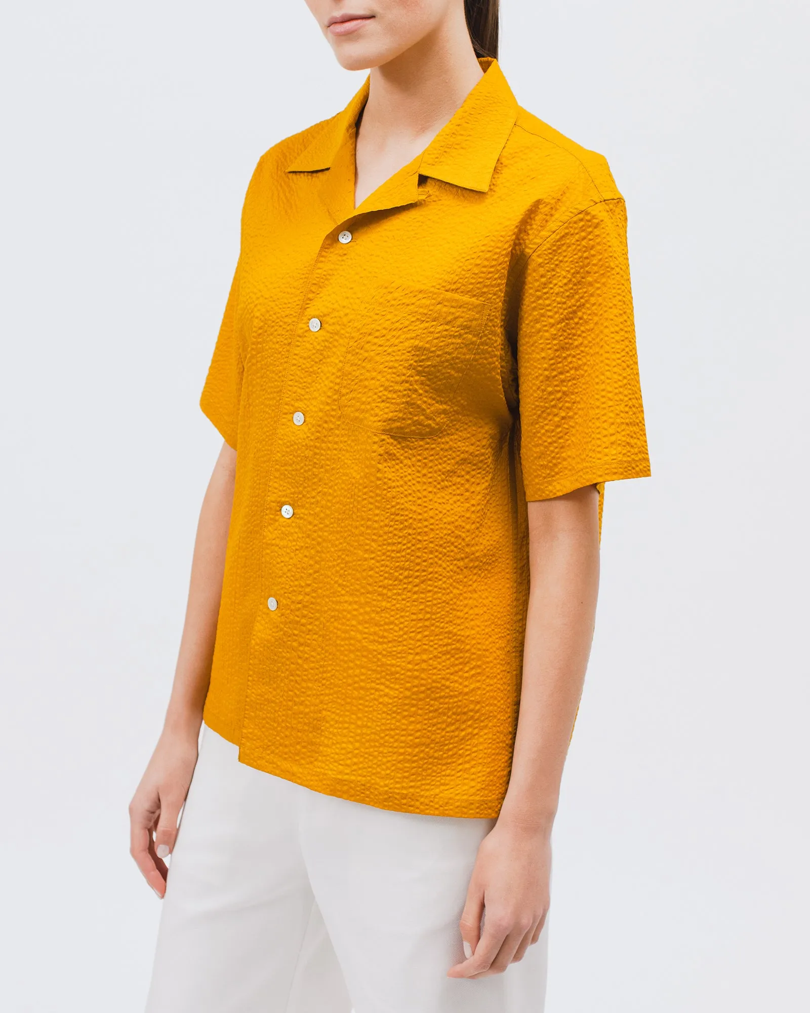 Crepe SS Shirt - Sulphur W