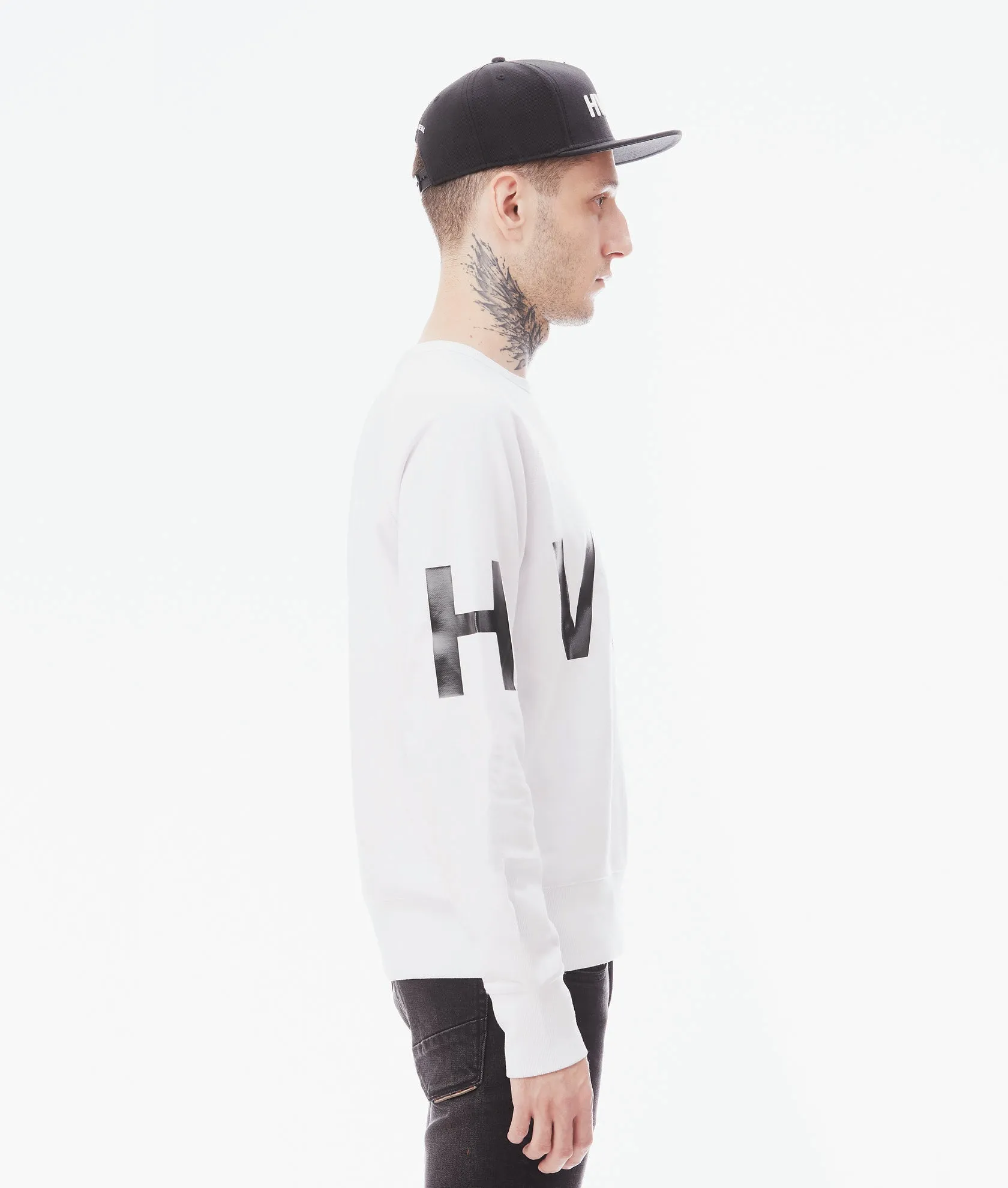 CREW NECK SWEATSHIRT IN WHITE