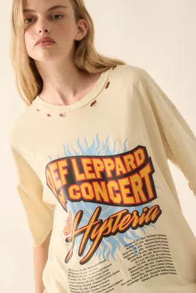 Def Leppard Hysteria Tour Distressed Graphic Tee