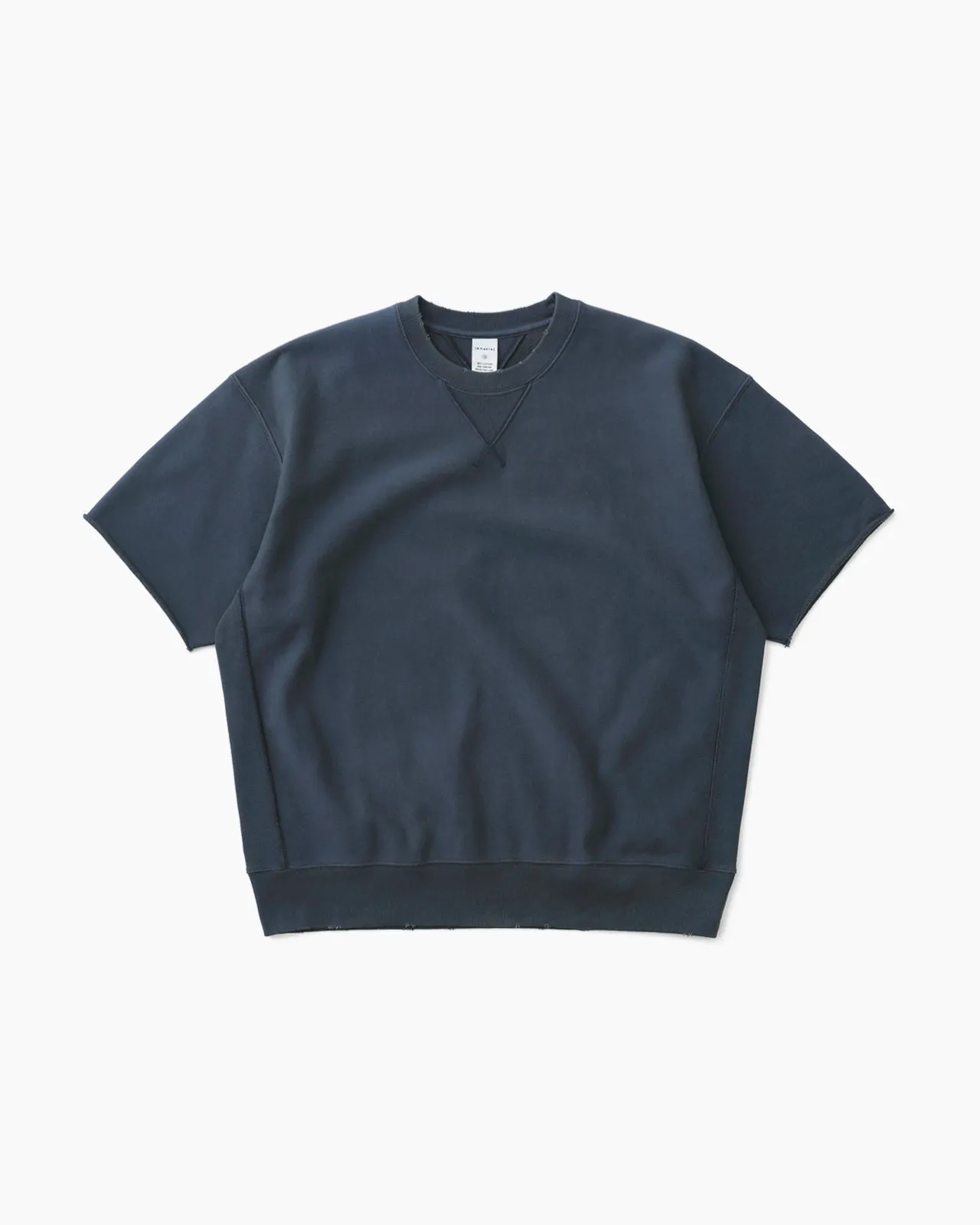 Distressed S/S Crewneck Navy