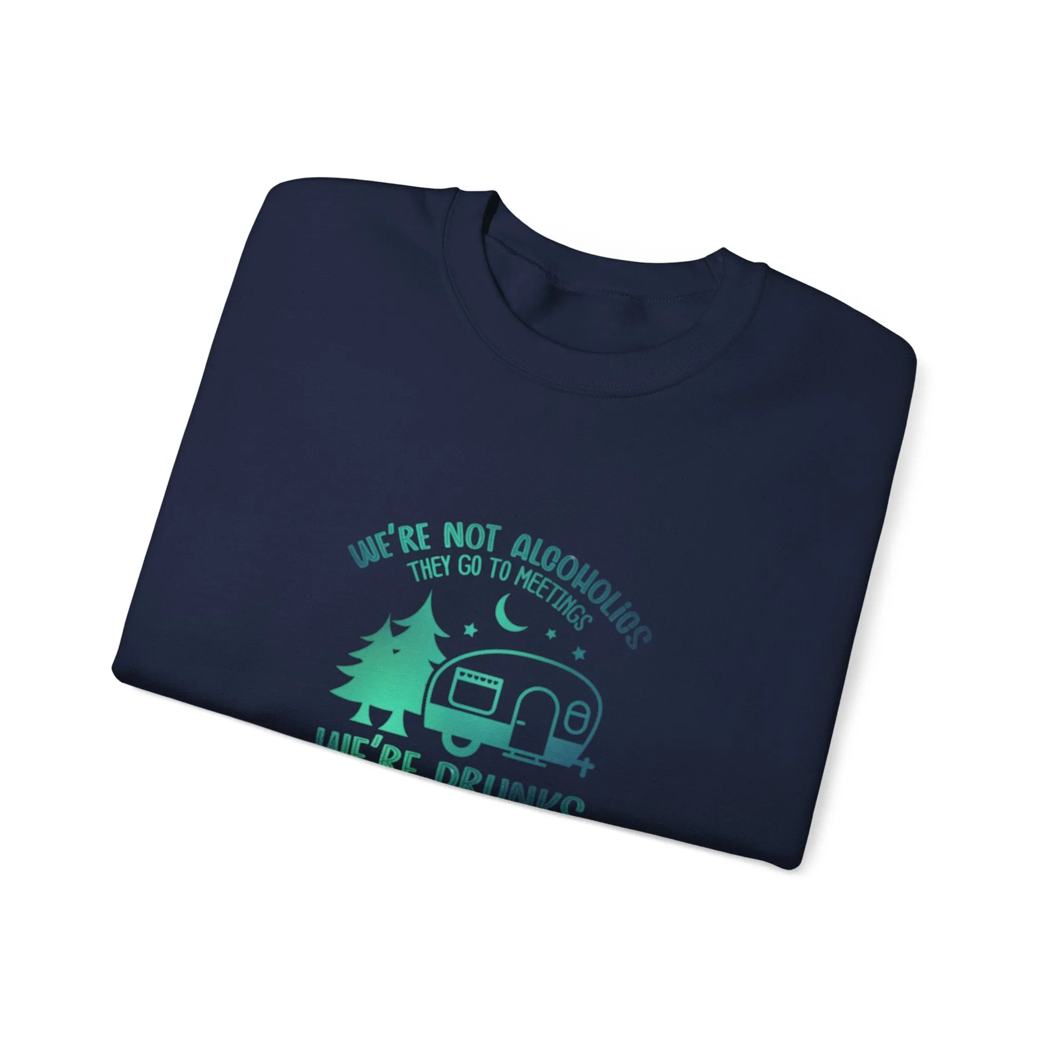 Drunk Camping Unisex Heavy Blend™ Crewneck Sweatshirt