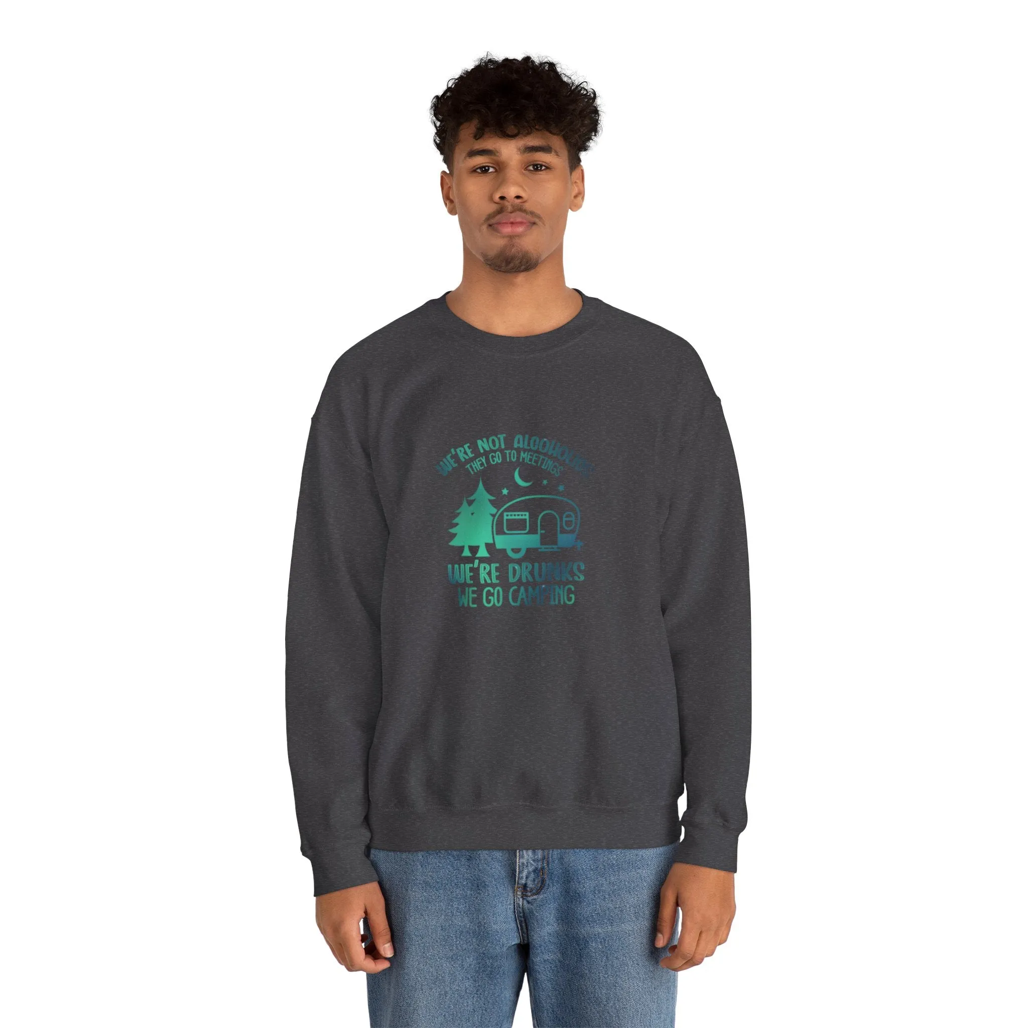 Drunk Camping Unisex Heavy Blend™ Crewneck Sweatshirt