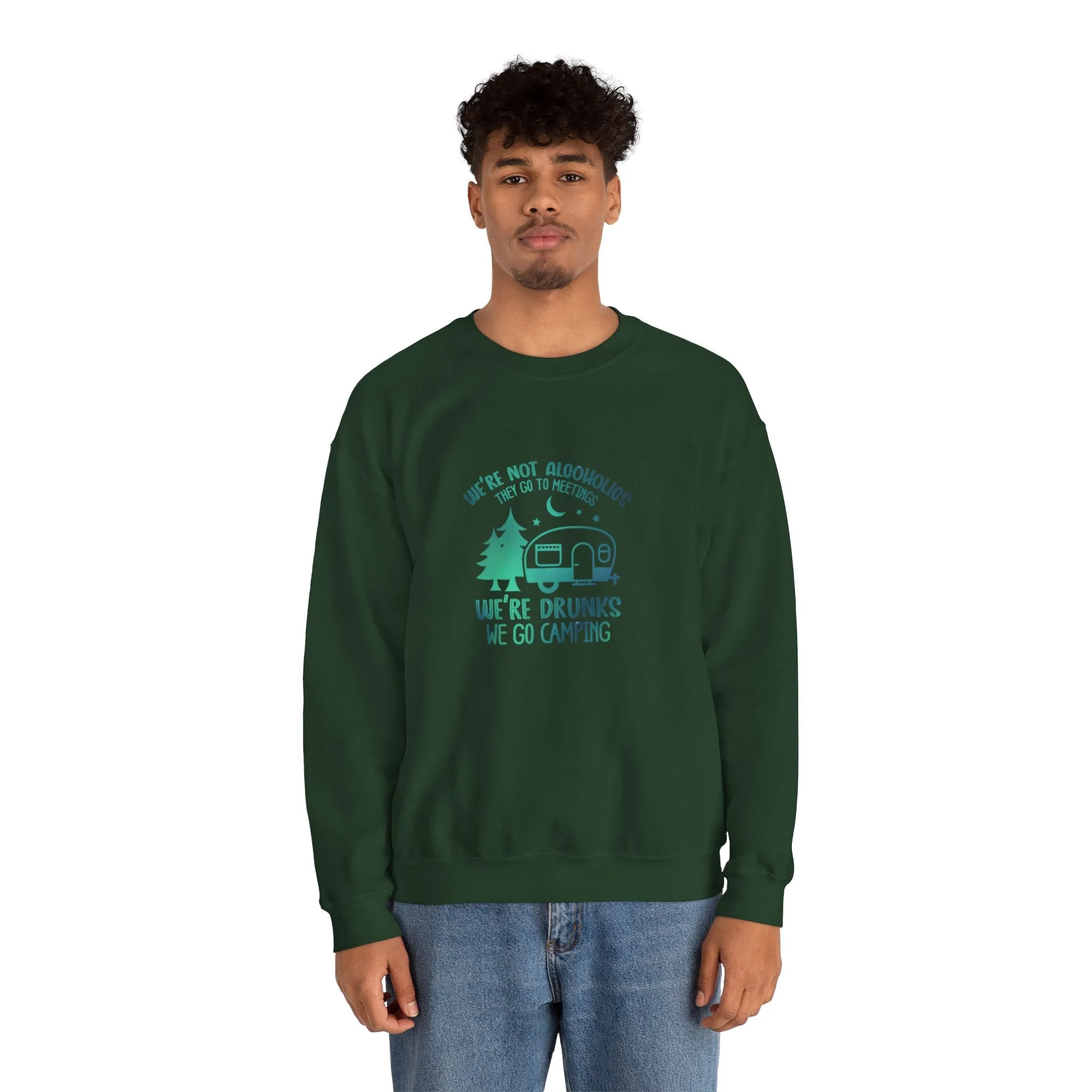 Drunk Camping Unisex Heavy Blend™ Crewneck Sweatshirt