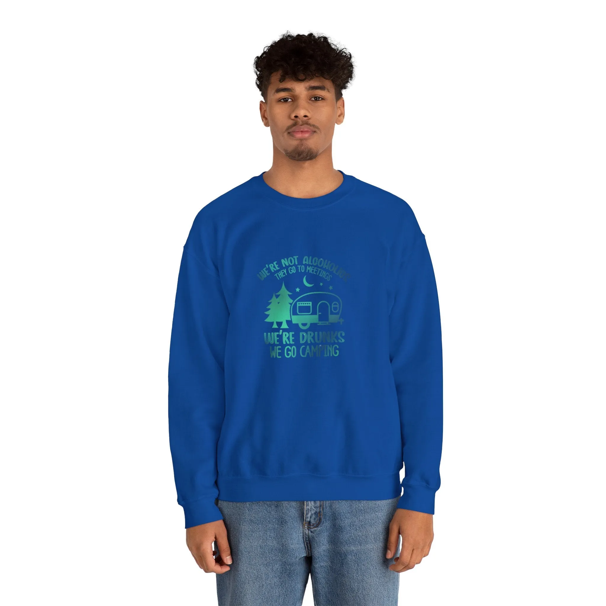 Drunk Camping Unisex Heavy Blend™ Crewneck Sweatshirt