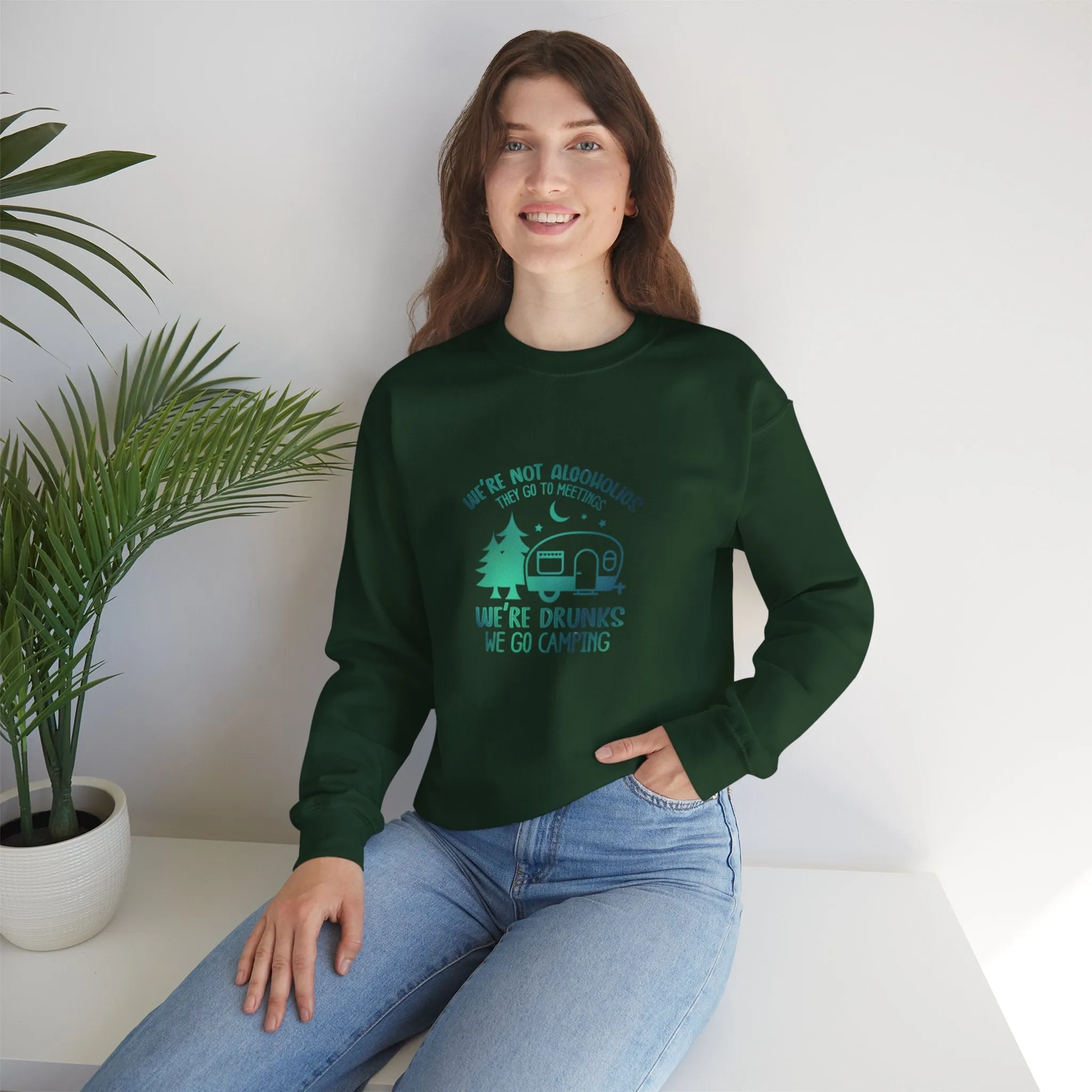 Drunk Camping Unisex Heavy Blend™ Crewneck Sweatshirt