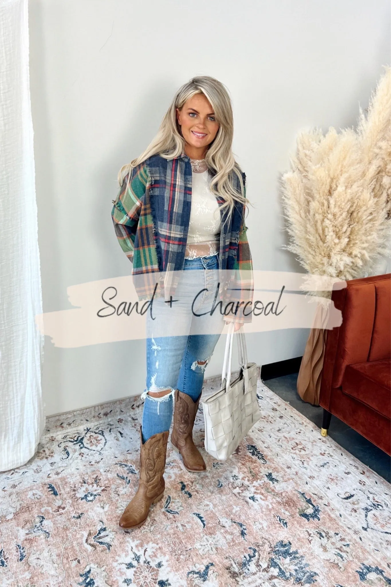 Elaina Distressed Flannel