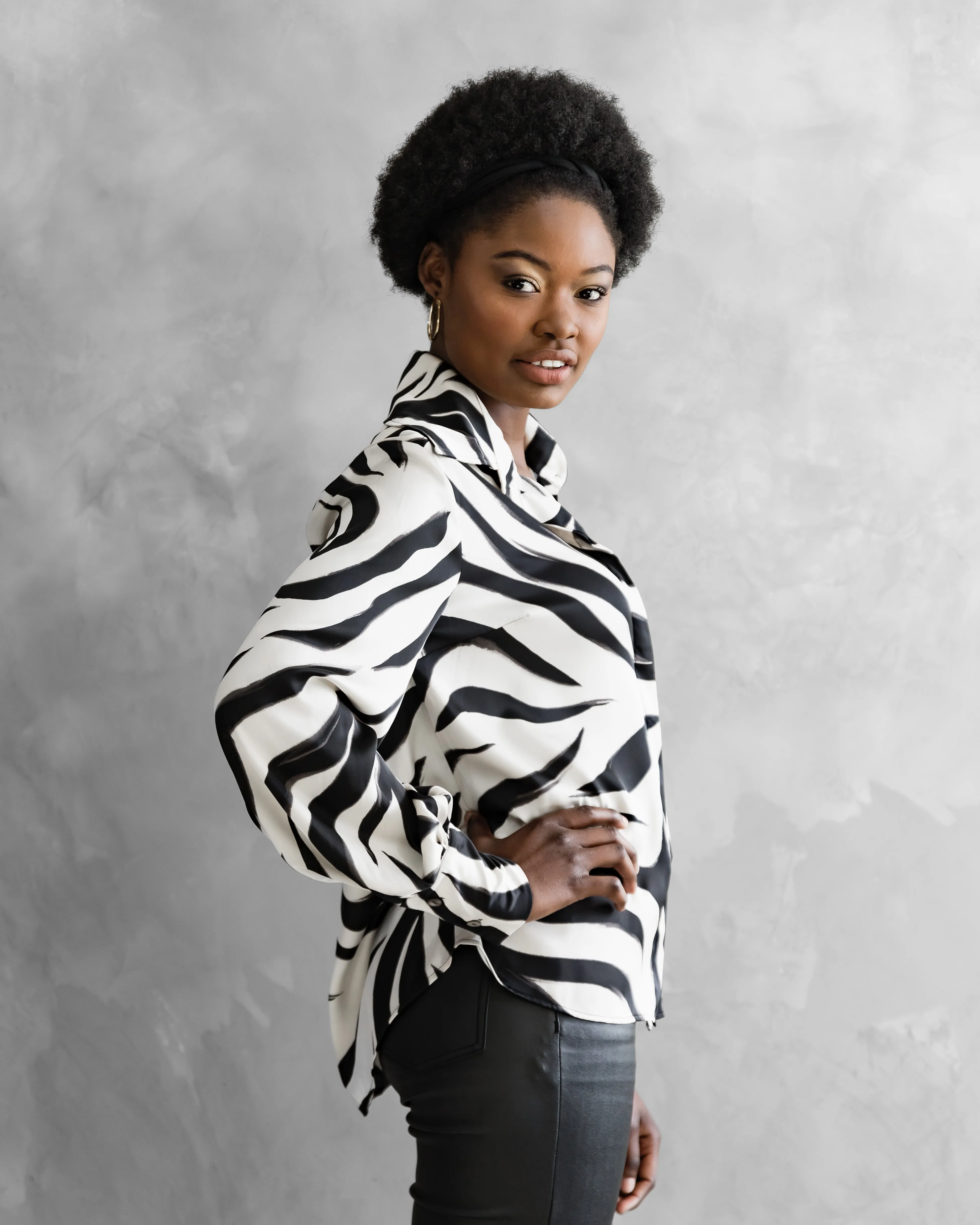 Elle Classic Shirt | Zebra Animal Print