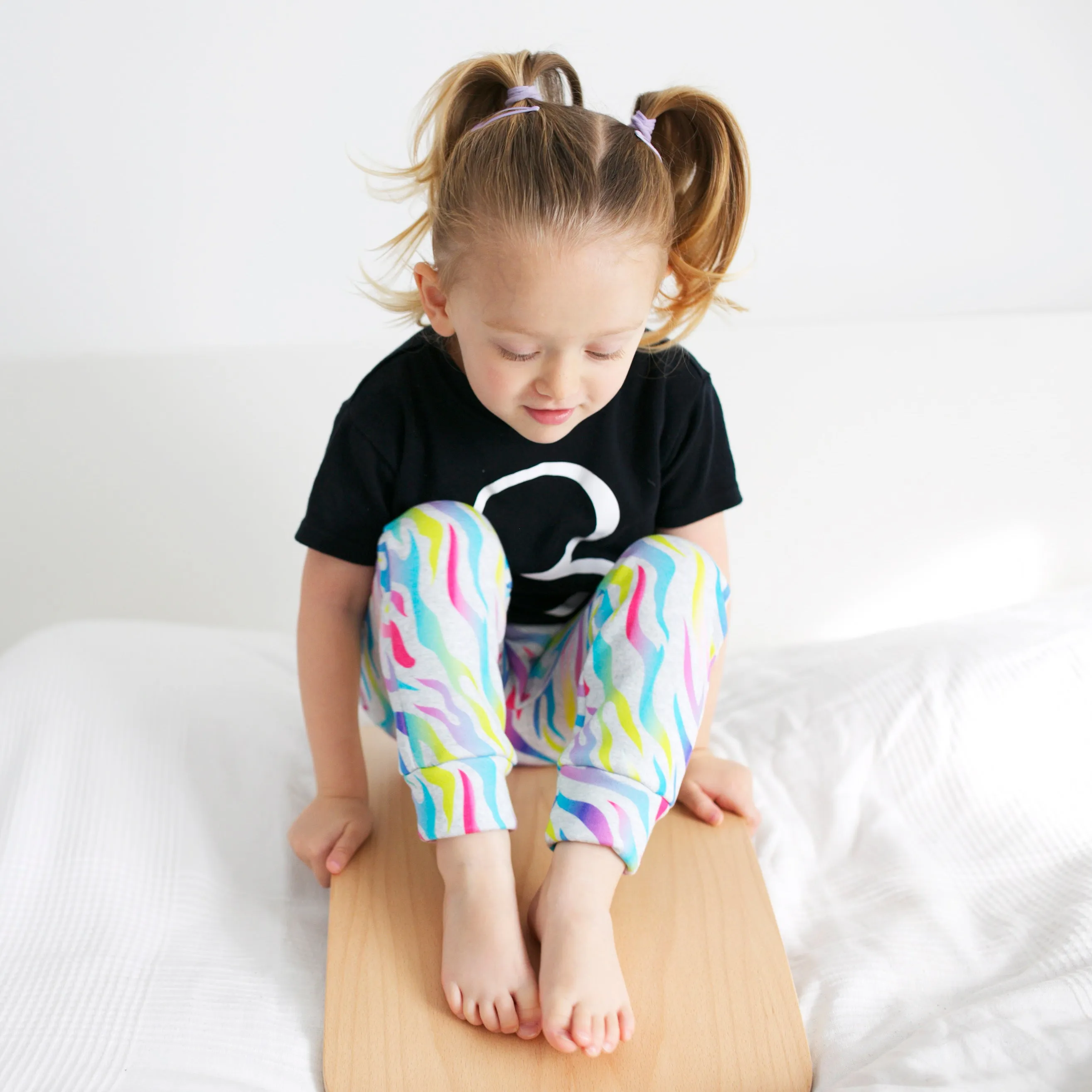 Extra warm rainbow flame Print Baby Leggings 0-6 Years