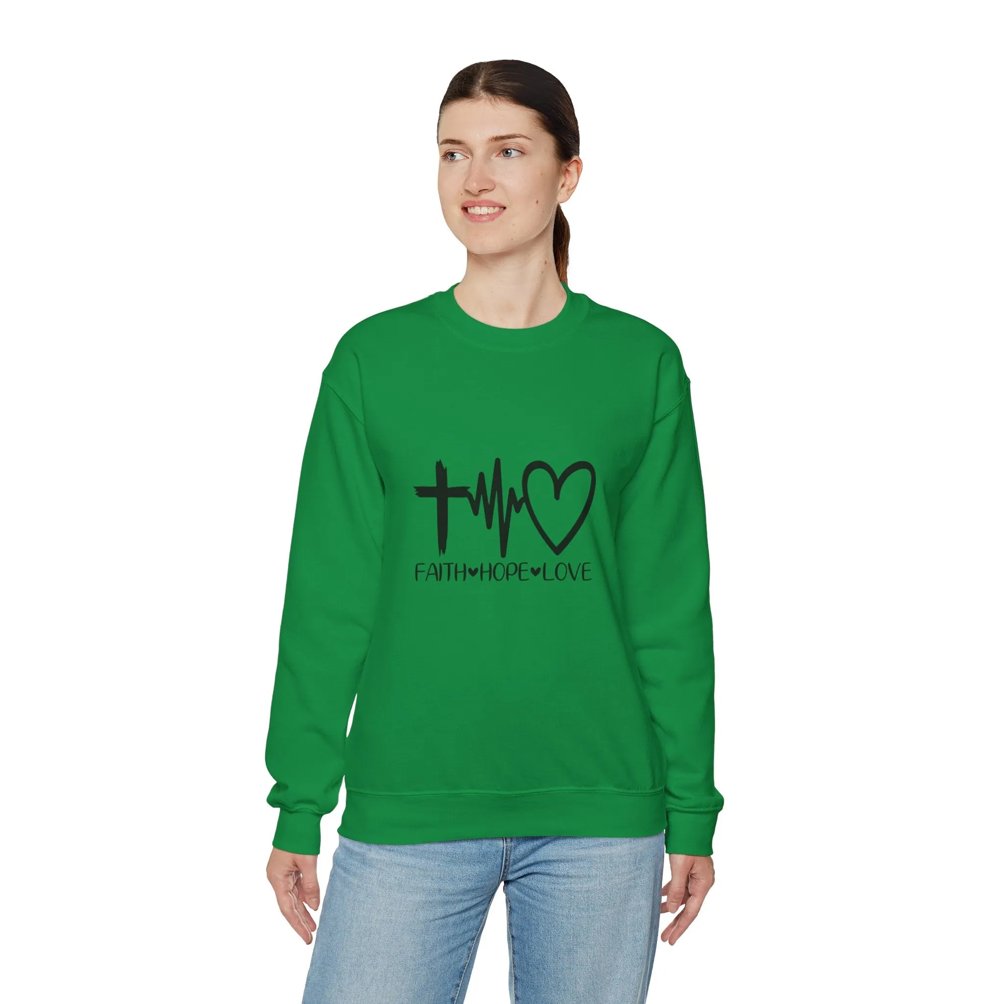 Faith Hope Love Unisex Heavy Blend™ Crewneck Sweatshirt