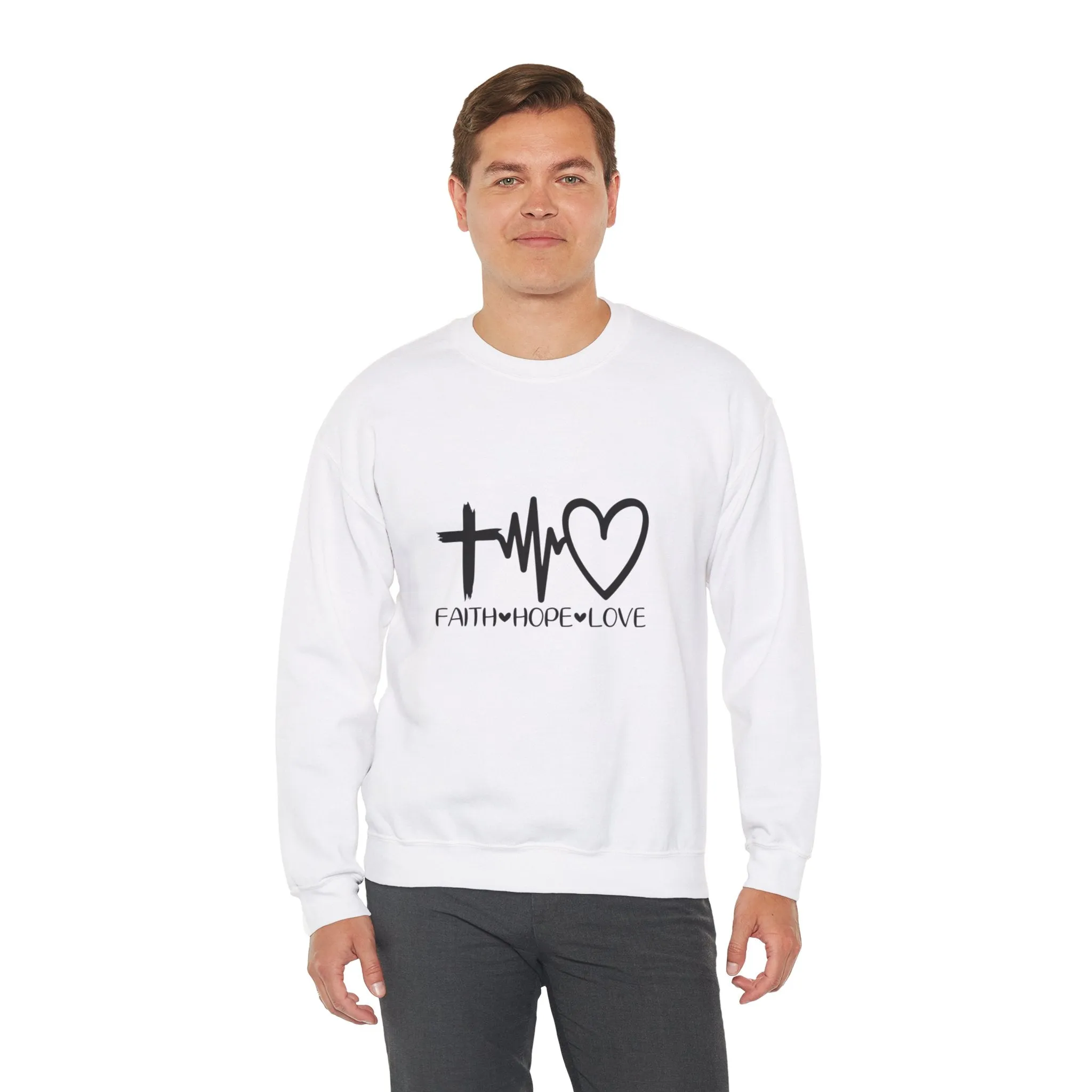 Faith Hope Love Unisex Heavy Blend™ Crewneck Sweatshirt