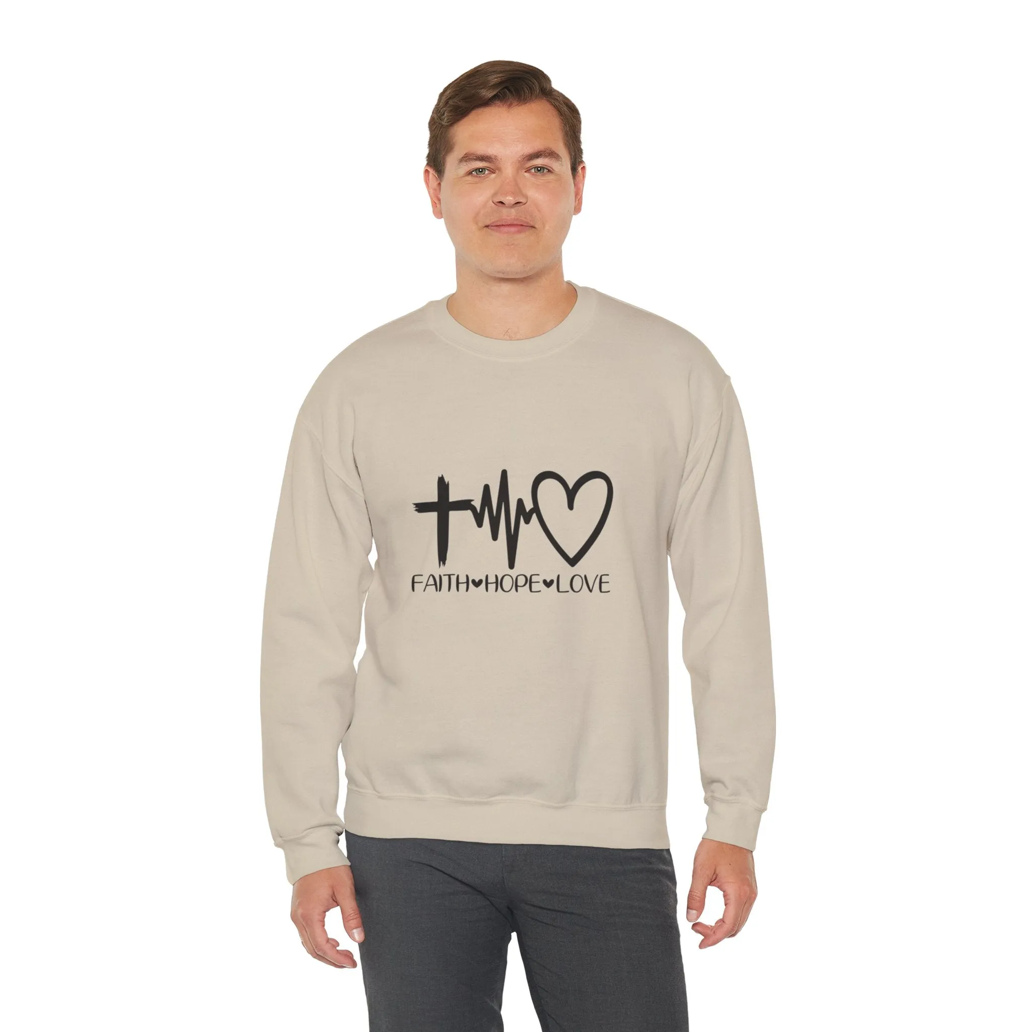 Faith Hope Love Unisex Heavy Blend™ Crewneck Sweatshirt