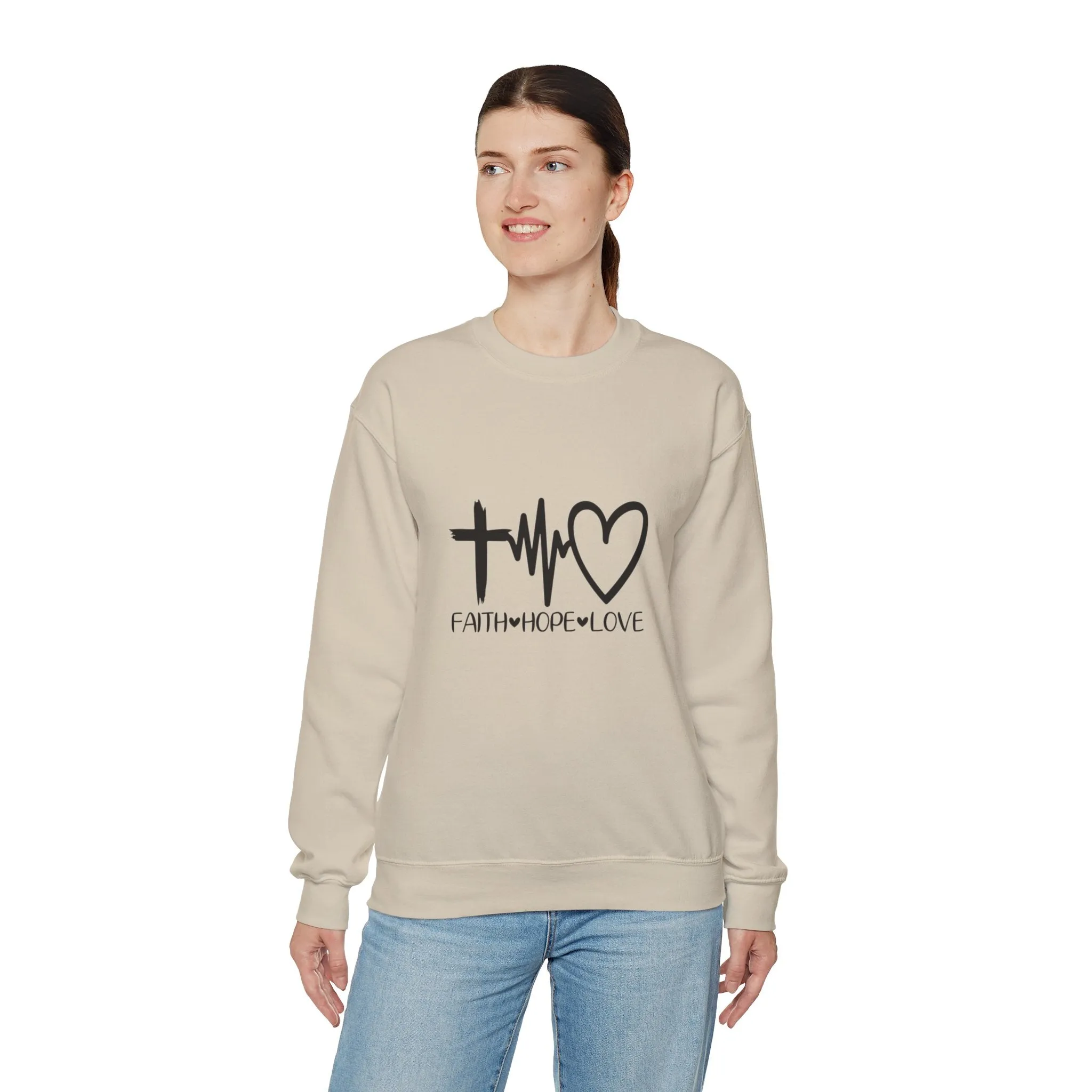 Faith Hope Love Unisex Heavy Blend™ Crewneck Sweatshirt