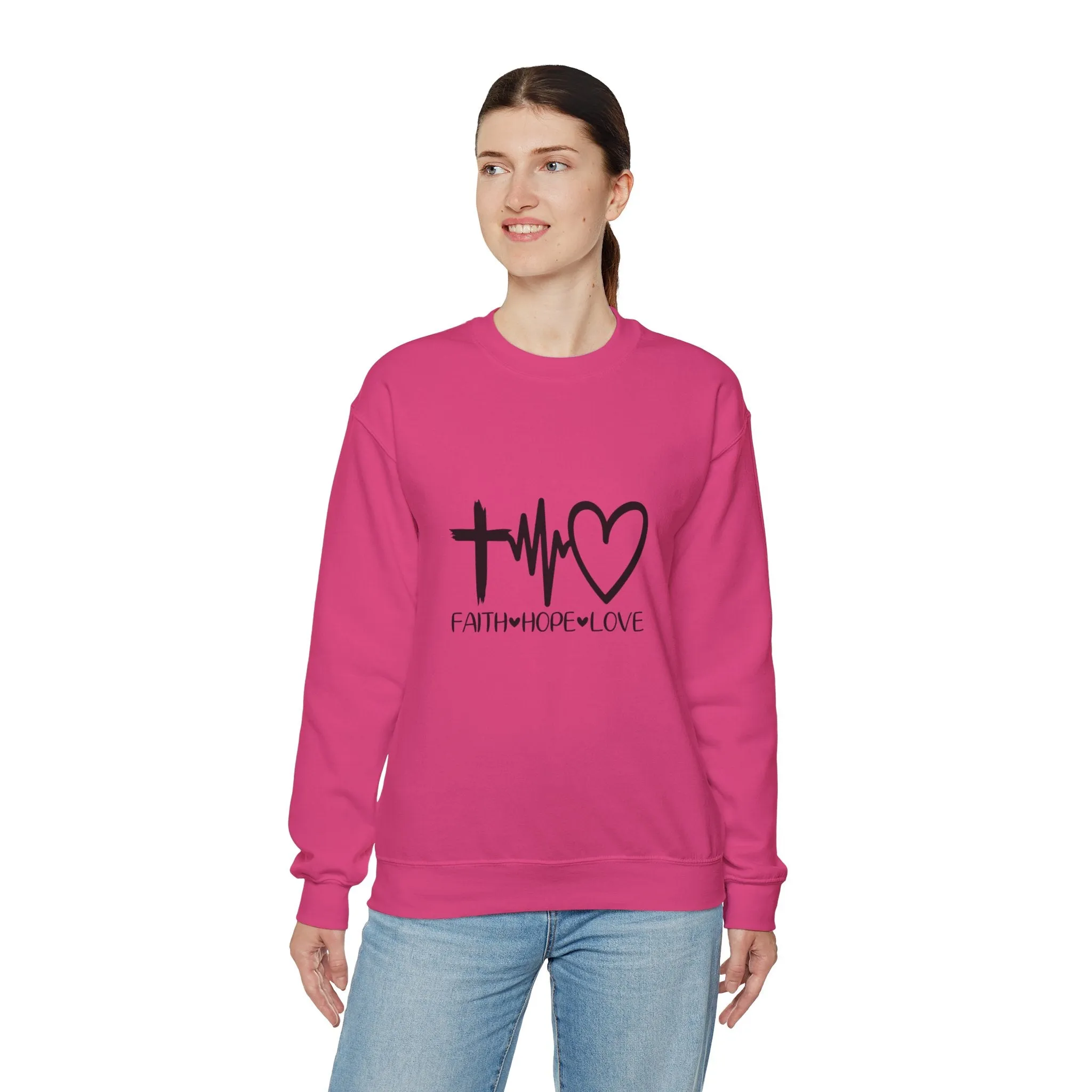 Faith Hope Love Unisex Heavy Blend™ Crewneck Sweatshirt