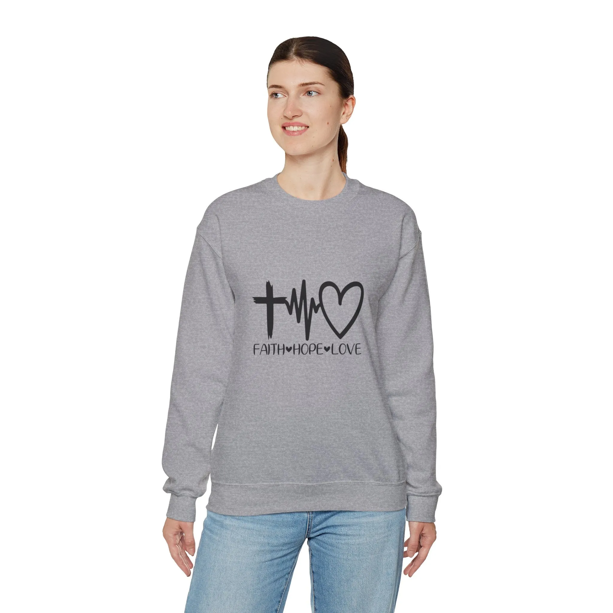 Faith Hope Love Unisex Heavy Blend™ Crewneck Sweatshirt