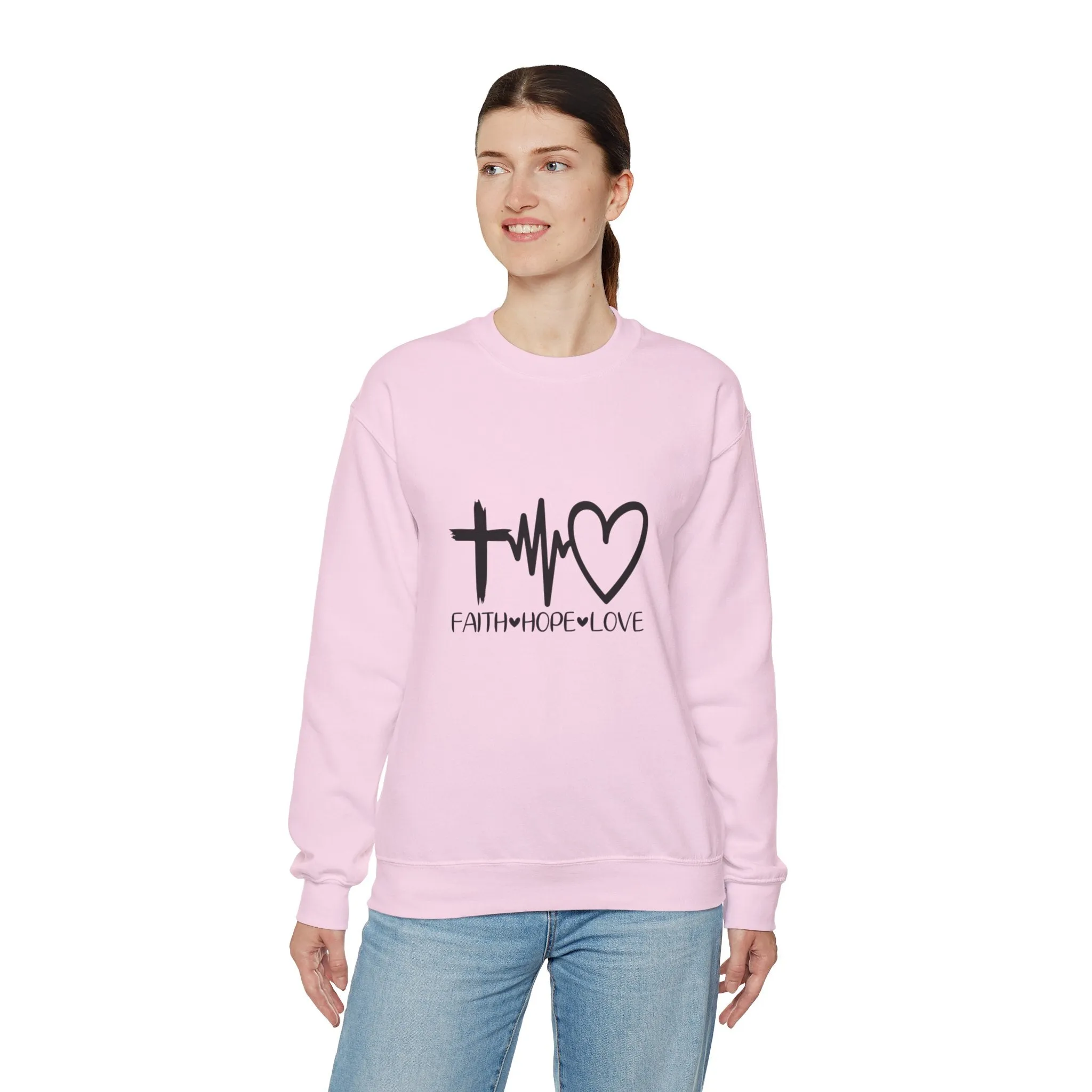 Faith Hope Love Unisex Heavy Blend™ Crewneck Sweatshirt