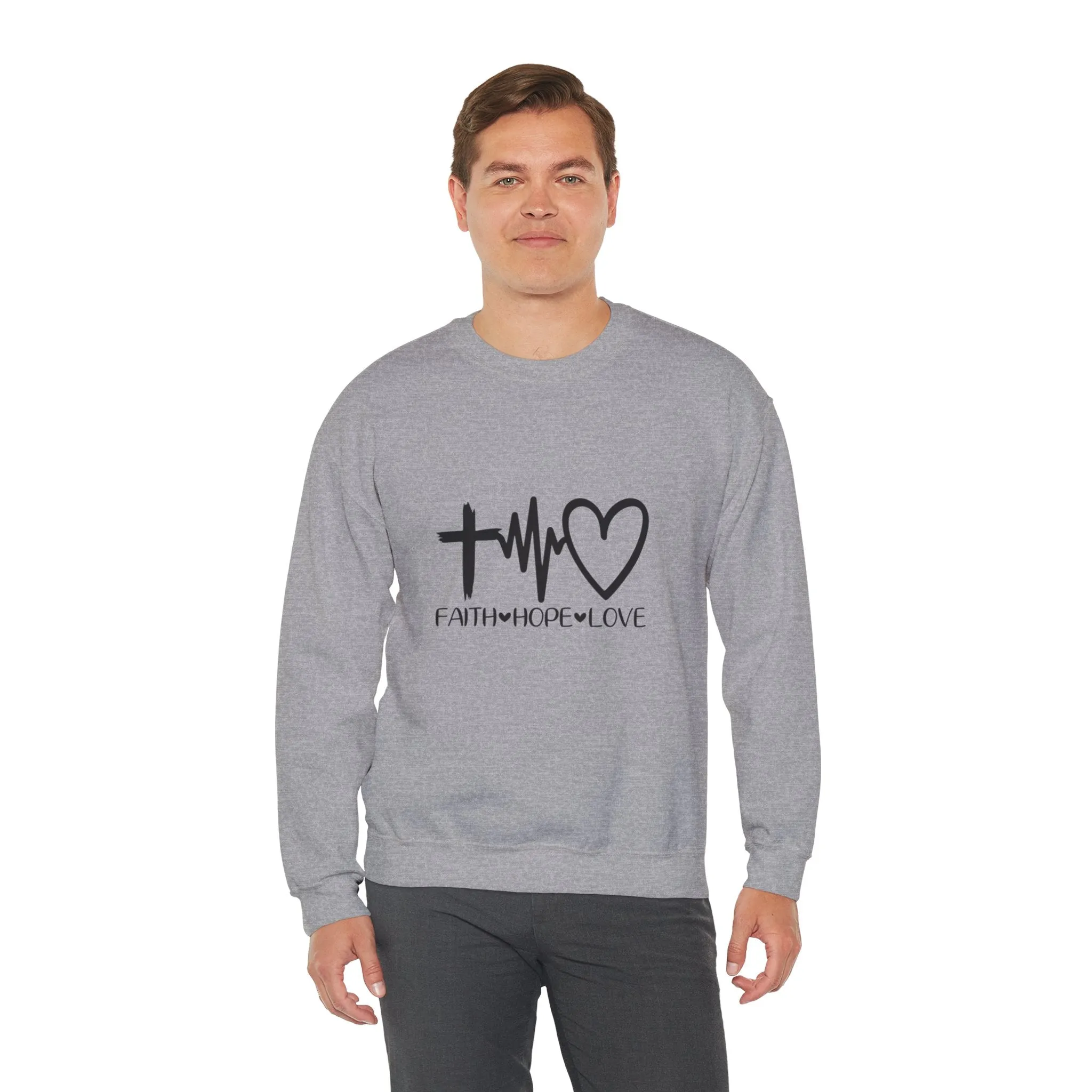 Faith Hope Love Unisex Heavy Blend™ Crewneck Sweatshirt