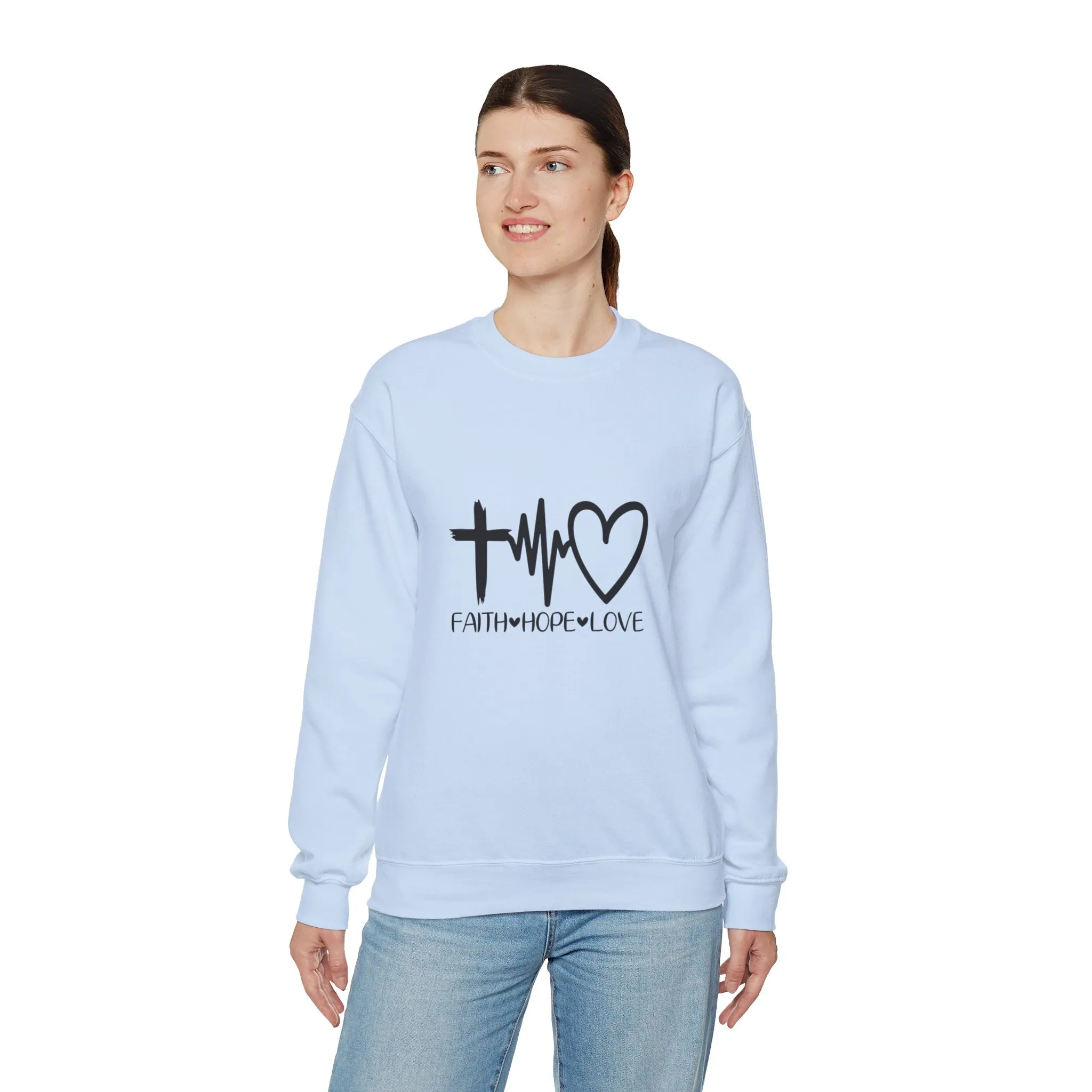 Faith Hope Love Unisex Heavy Blend™ Crewneck Sweatshirt