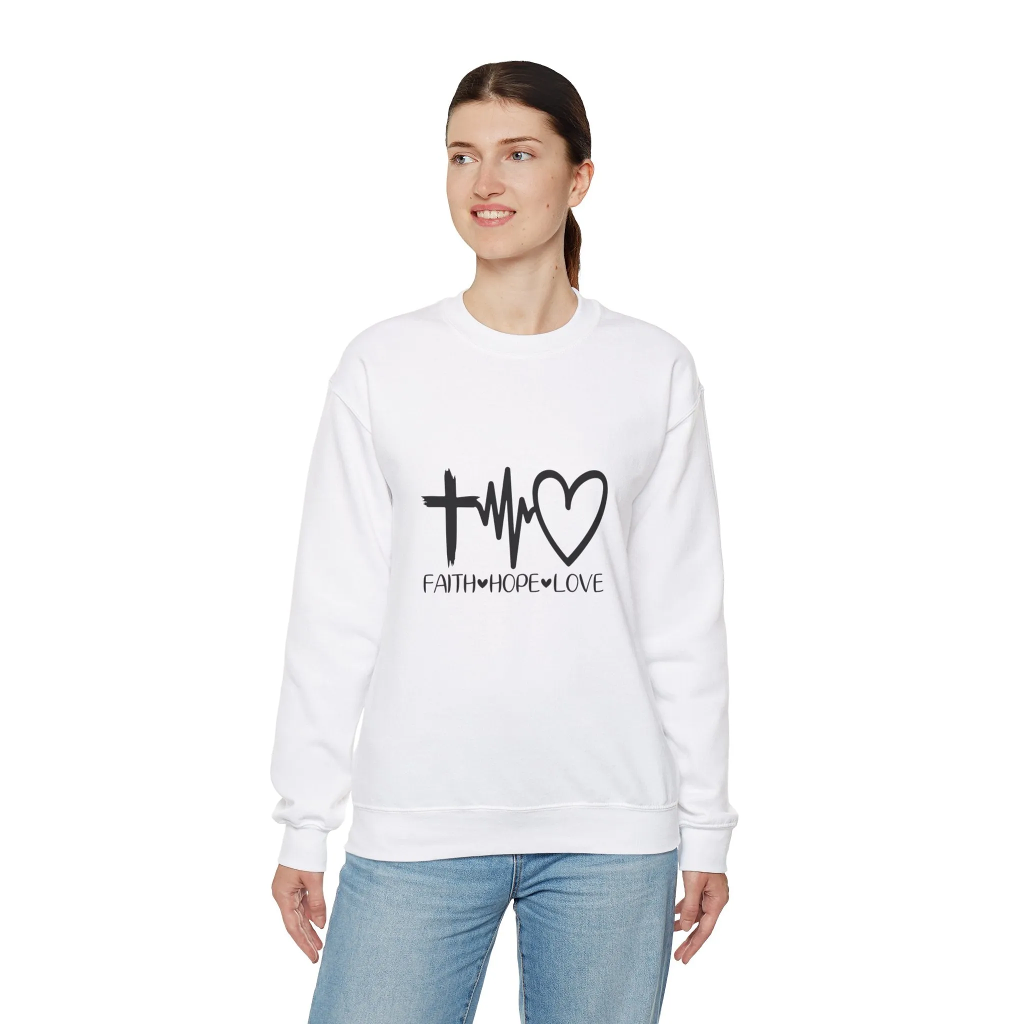 Faith Hope Love Unisex Heavy Blend™ Crewneck Sweatshirt