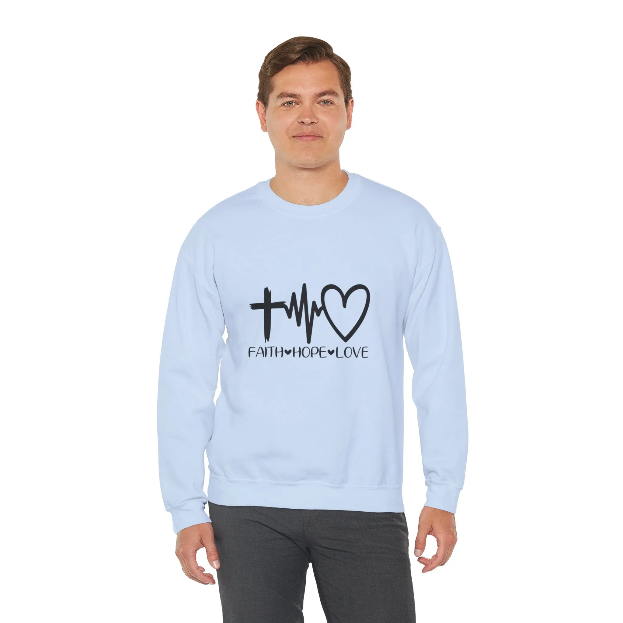 Faith Hope Love Unisex Heavy Blend™ Crewneck Sweatshirt