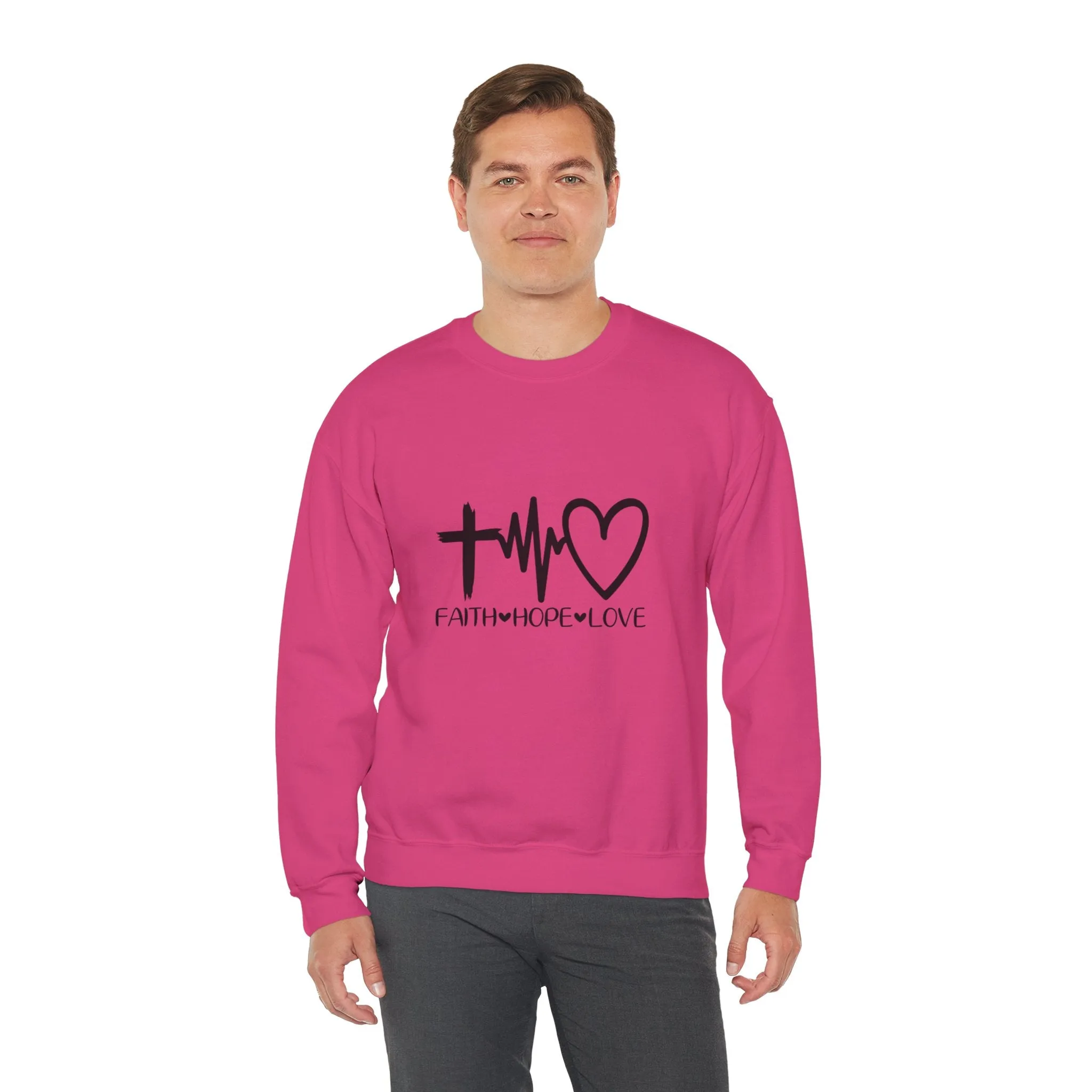 Faith Hope Love Unisex Heavy Blend™ Crewneck Sweatshirt