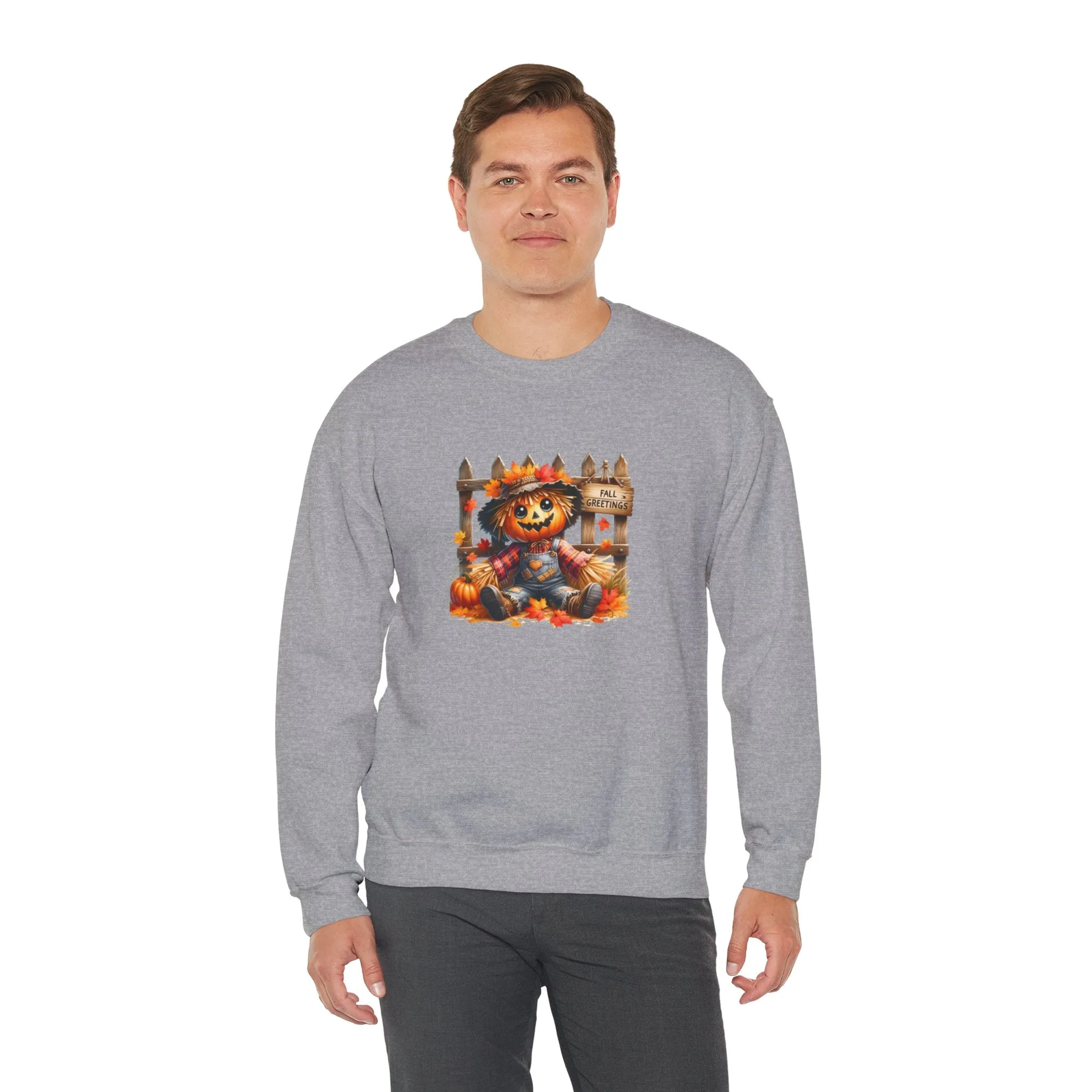 Fall Scarecrow Unisex Heavy Blend™ Crewneck Sweatshirt