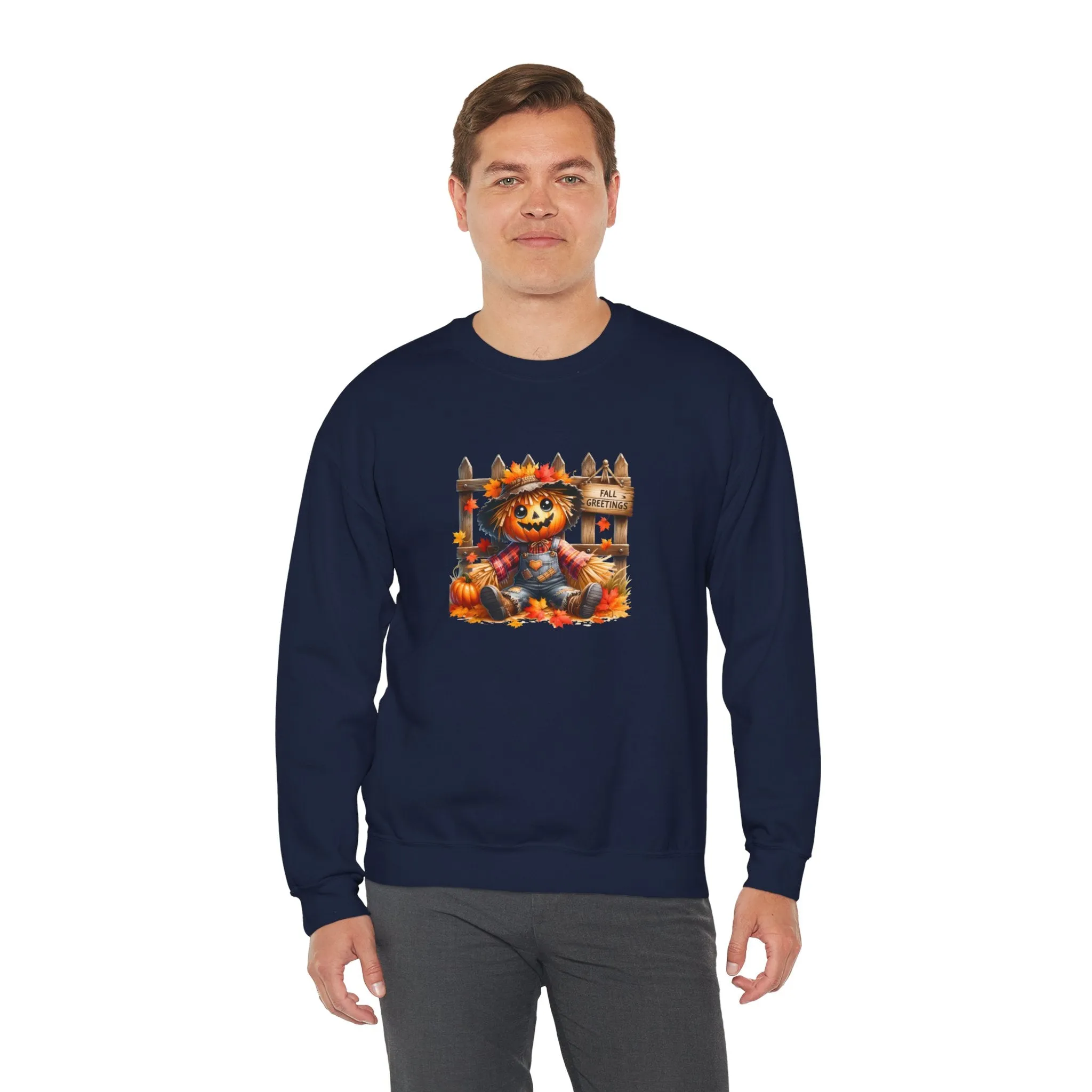 Fall Scarecrow Unisex Heavy Blend™ Crewneck Sweatshirt