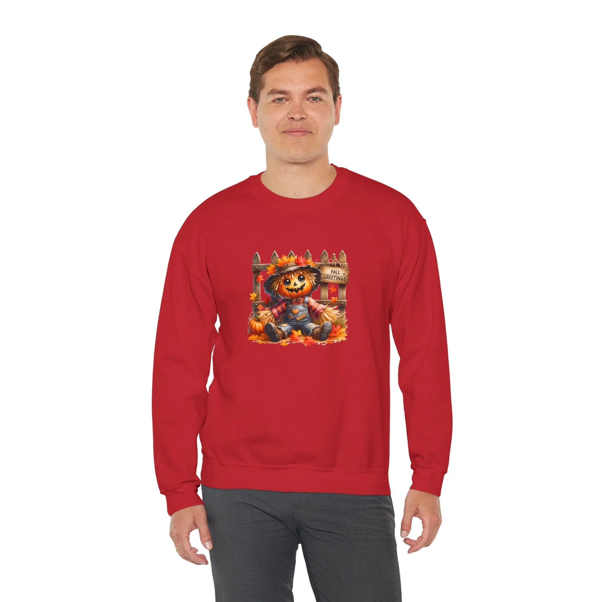 Fall Scarecrow Unisex Heavy Blend™ Crewneck Sweatshirt