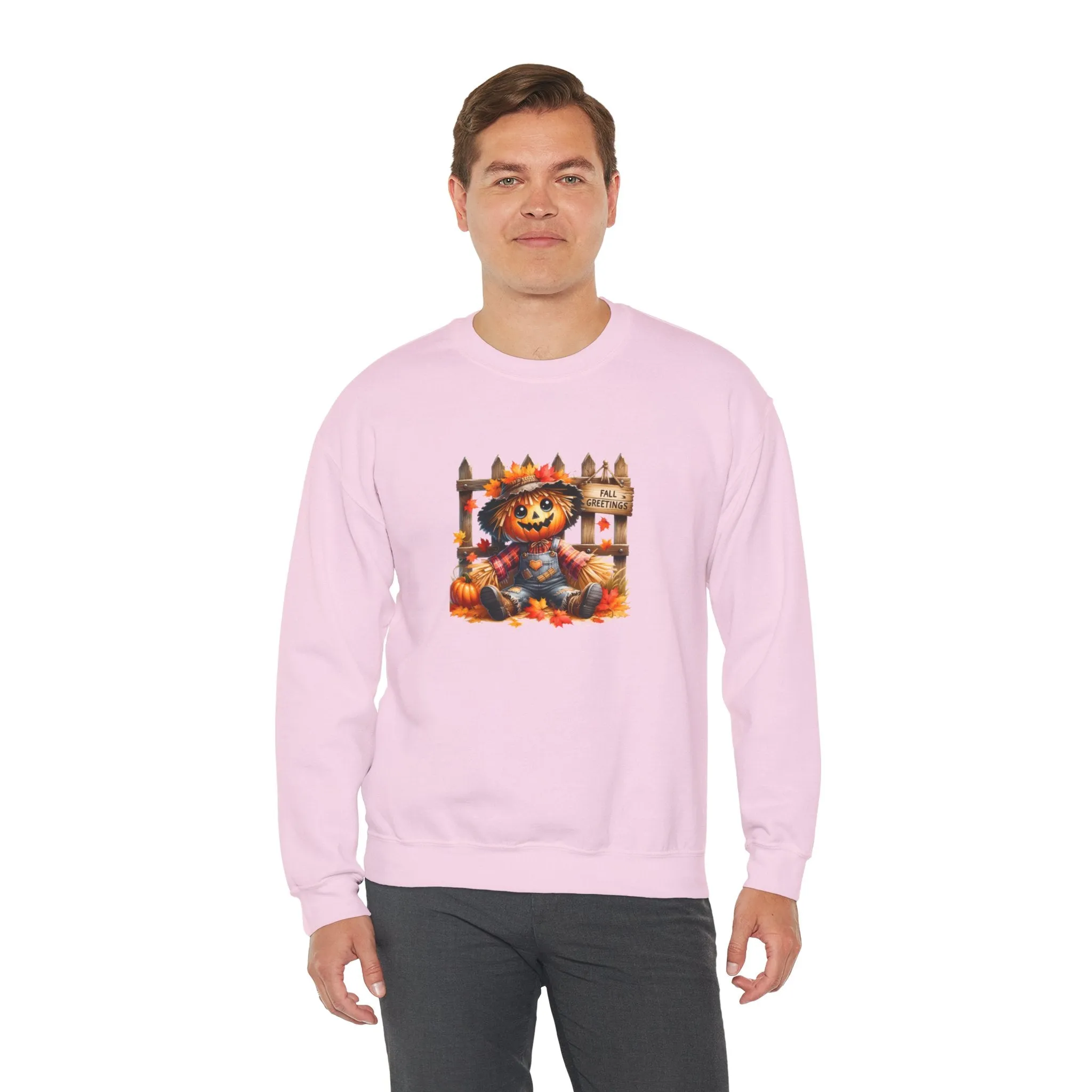 Fall Scarecrow Unisex Heavy Blend™ Crewneck Sweatshirt