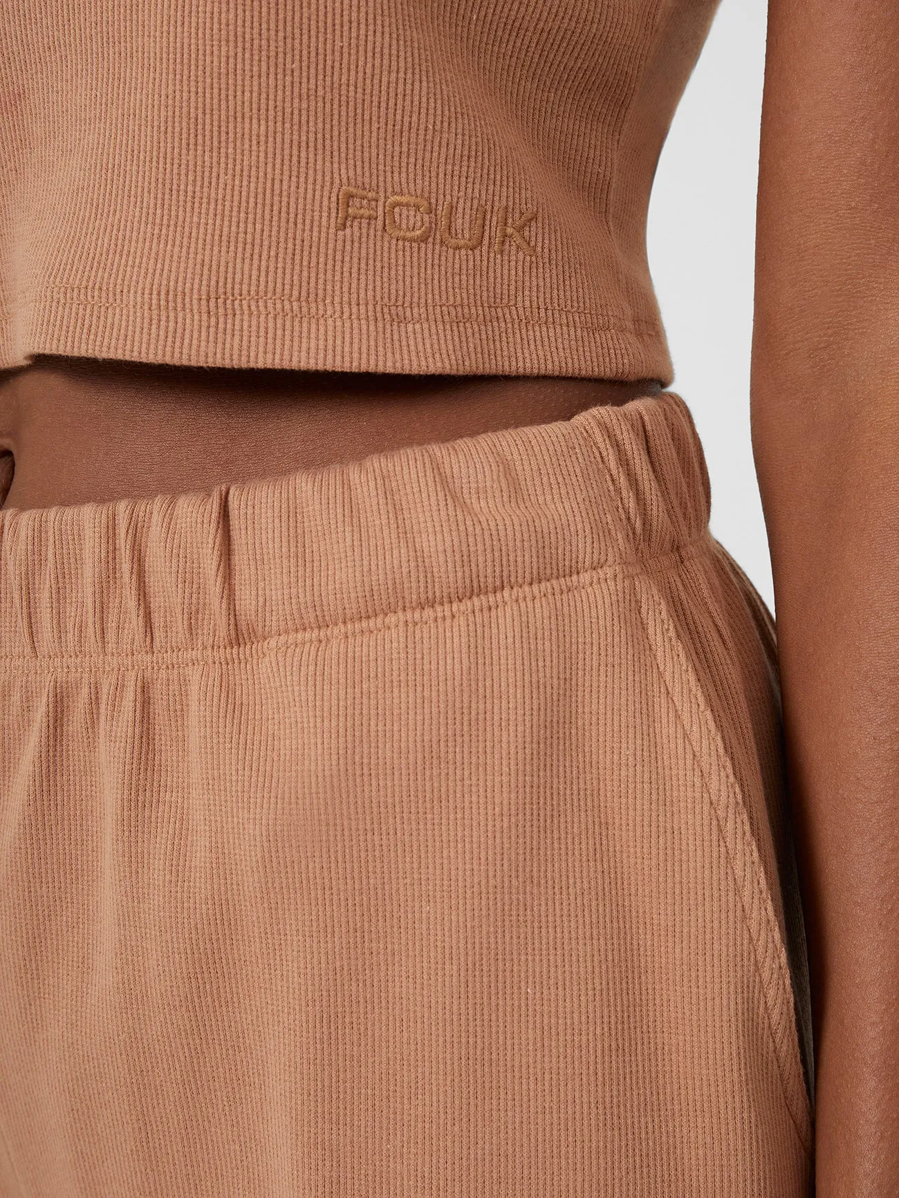 FCUK Organic Ribbed Jersey Shorts