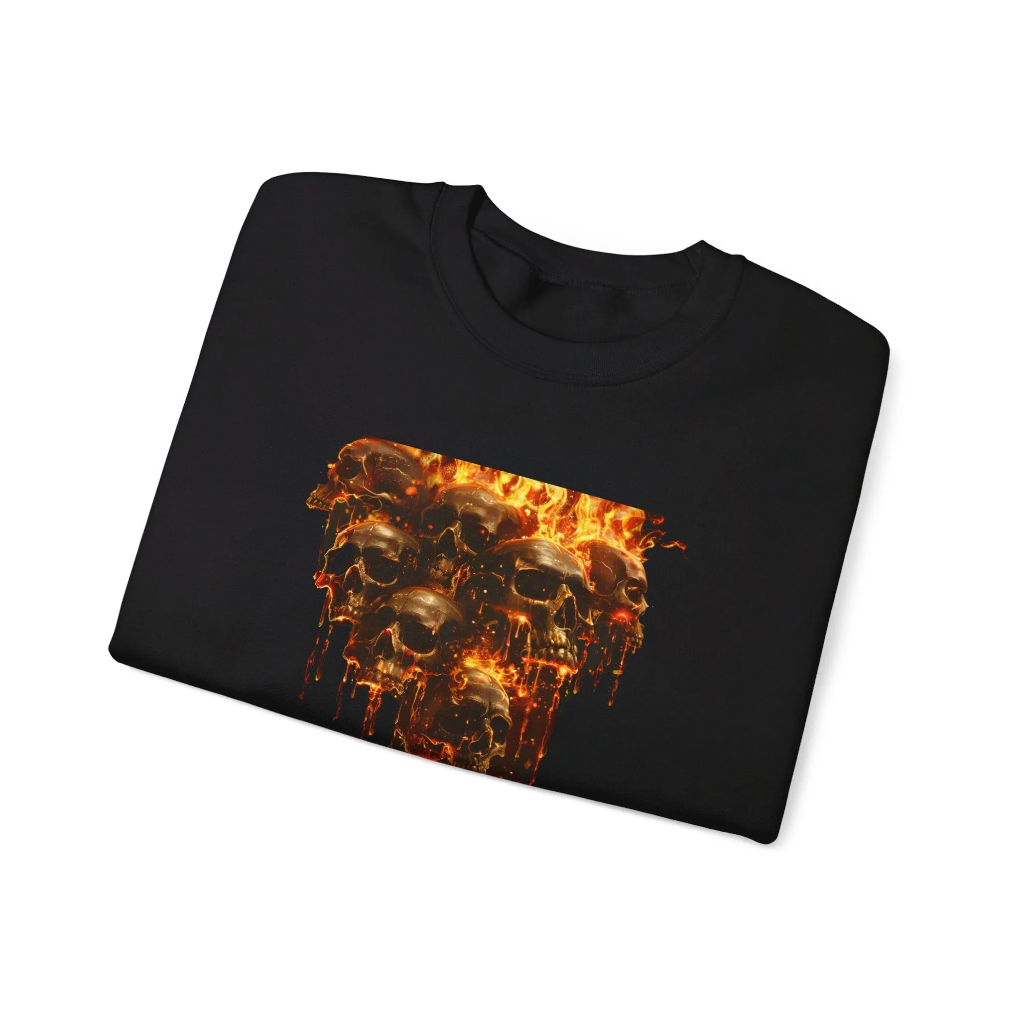 Fiery Skulls Unisex Heavy Blend™ Crewneck Sweatshirt