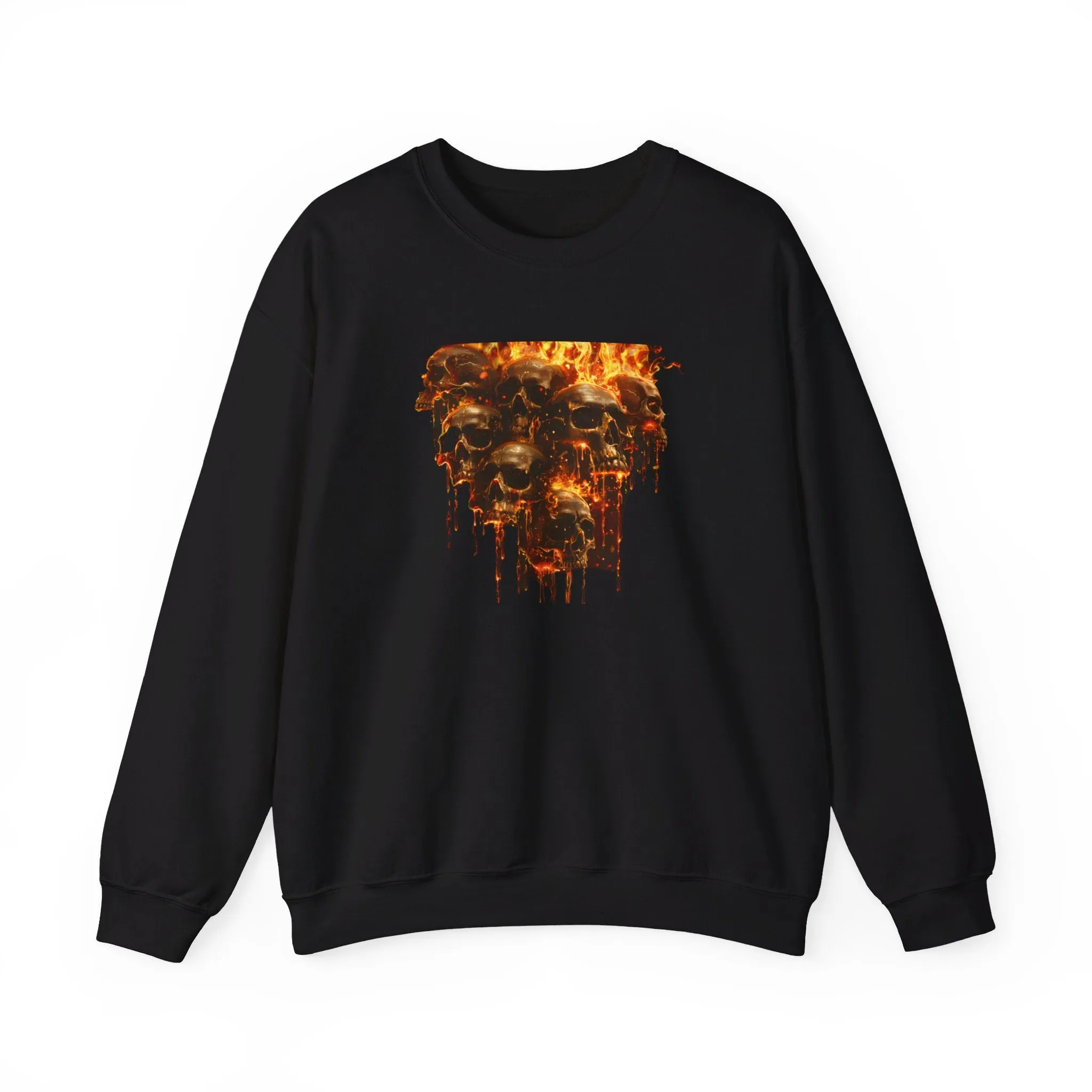 Fiery Skulls Unisex Heavy Blend™ Crewneck Sweatshirt